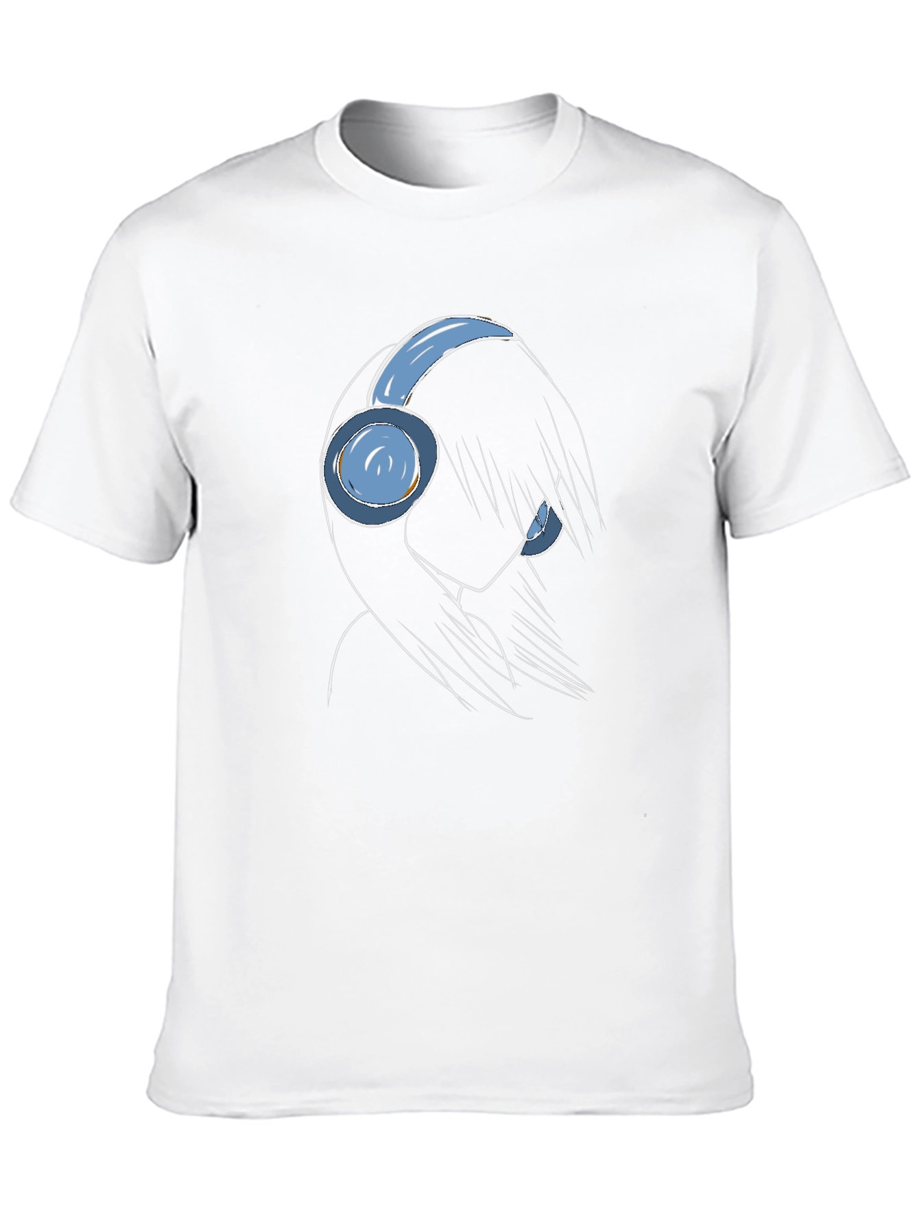 Headphone Girl Graphic Tee - Trendy Anime Style Shirt