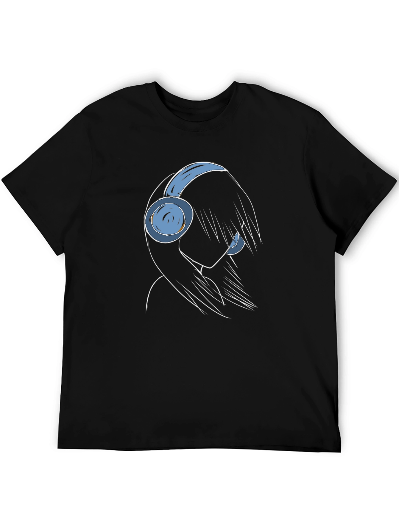 Headphone Girl Graphic Tee - Trendy Anime Style Shirt