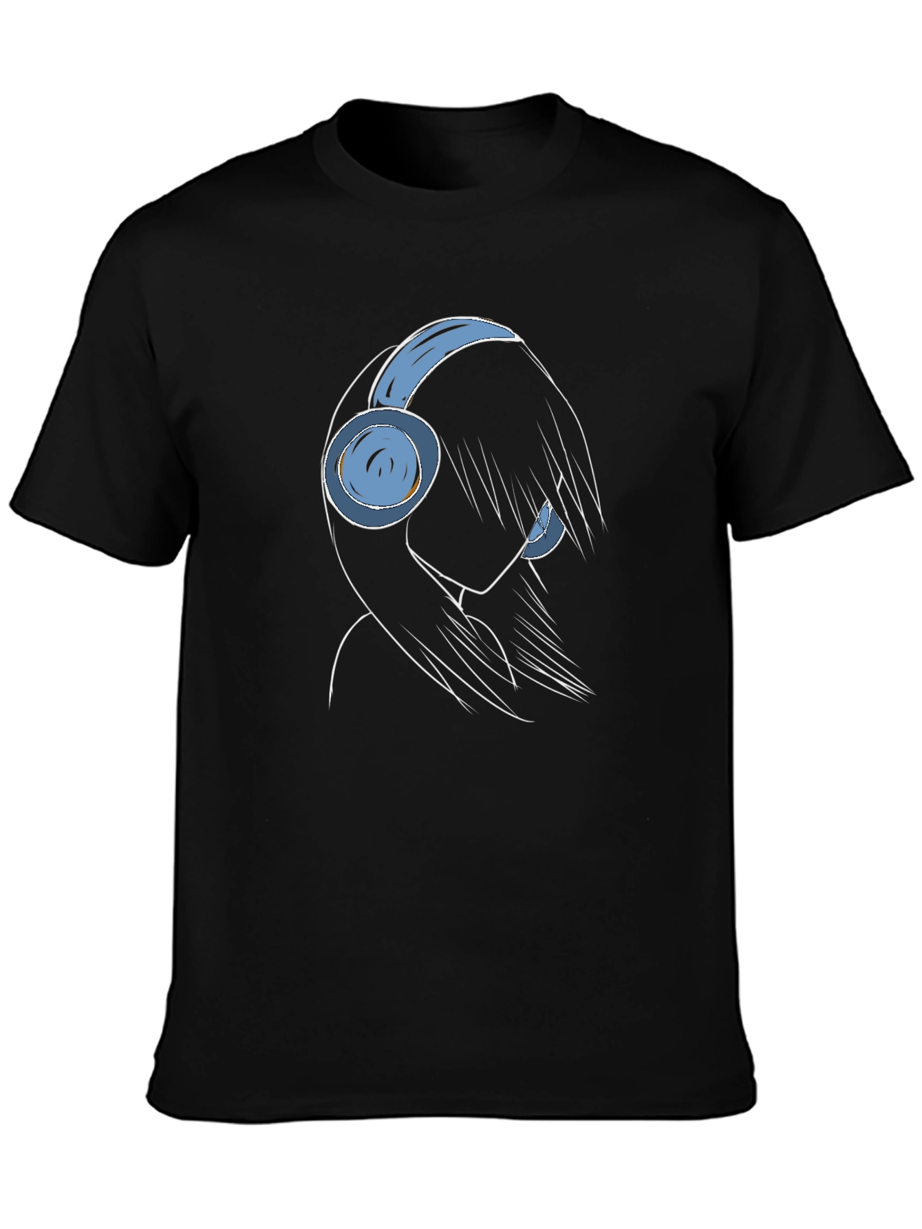 Headphone Girl Graphic Tee - Trendy Anime Style Shirt