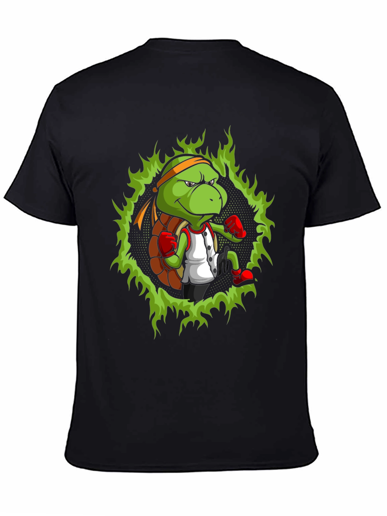 Turtle Ninja Boxer T-Shirt - Cool Cartoon Design