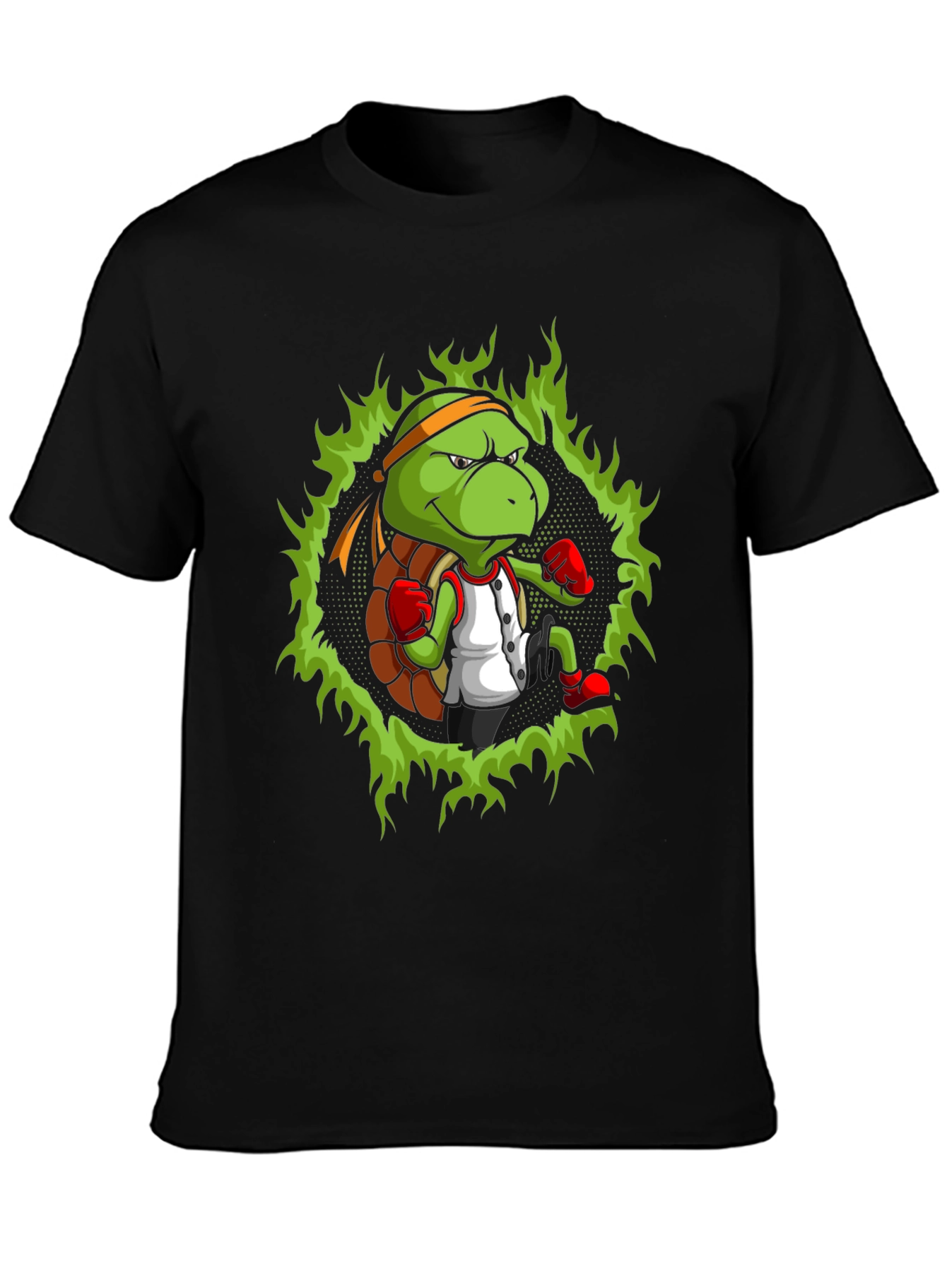 Turtle Ninja Boxer T-Shirt - Cool Cartoon Design
