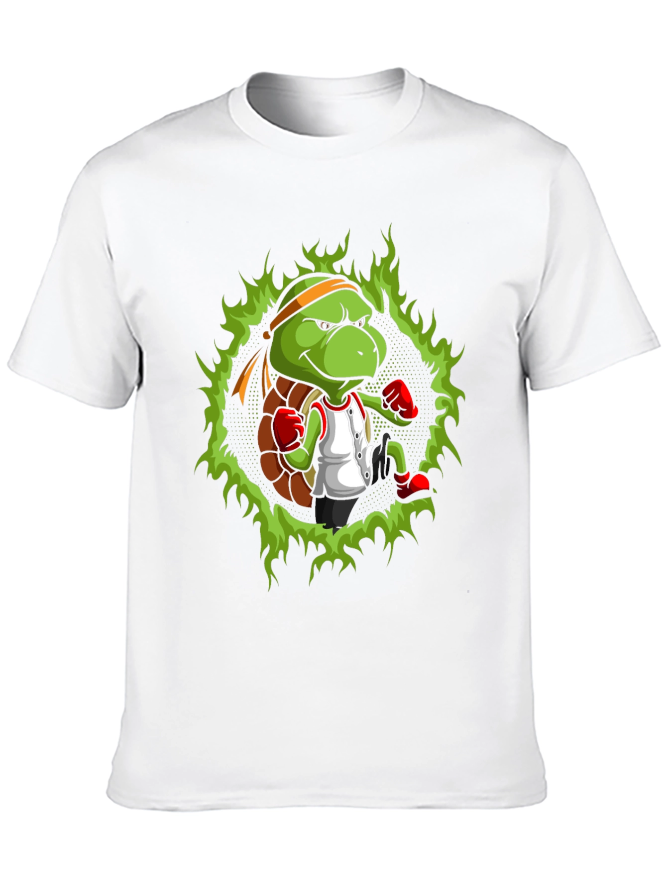 Turtle Ninja Boxer T-Shirt - Cool Cartoon Design
