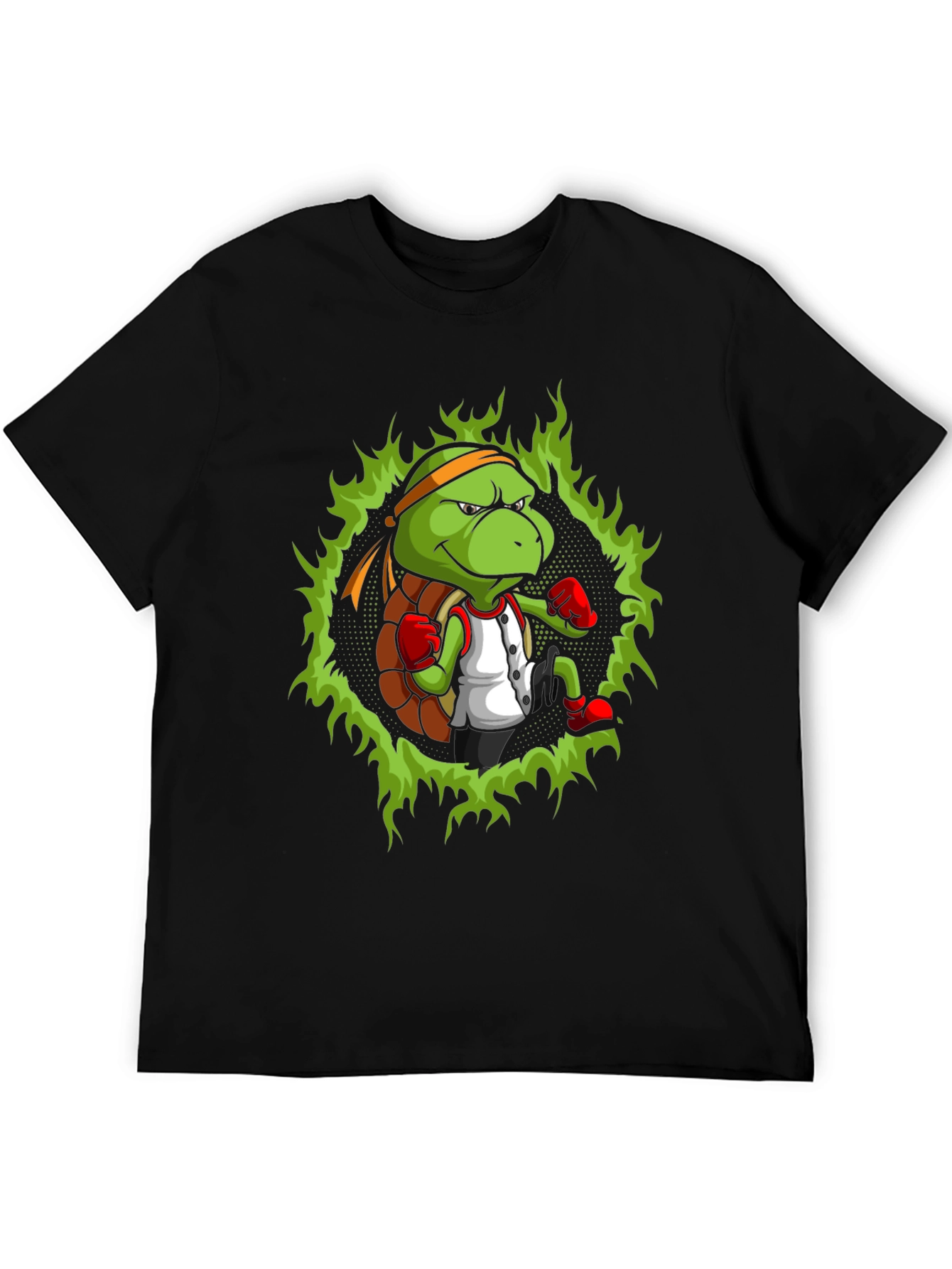 Turtle Ninja Boxer T-Shirt - Cool Cartoon Design