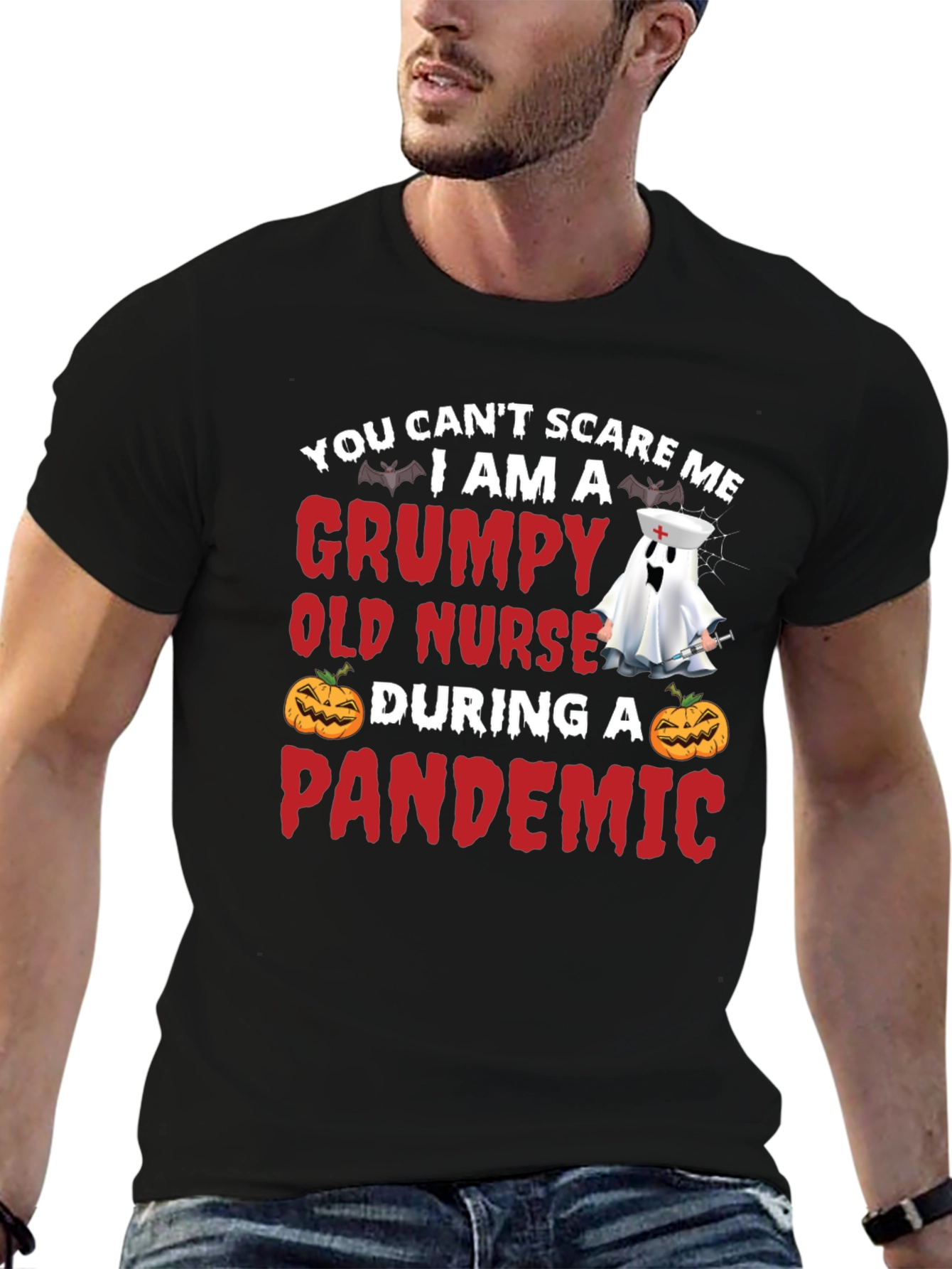 Grumpy Nurse Pandemic T-Shirt - Halloween Nurse Tee