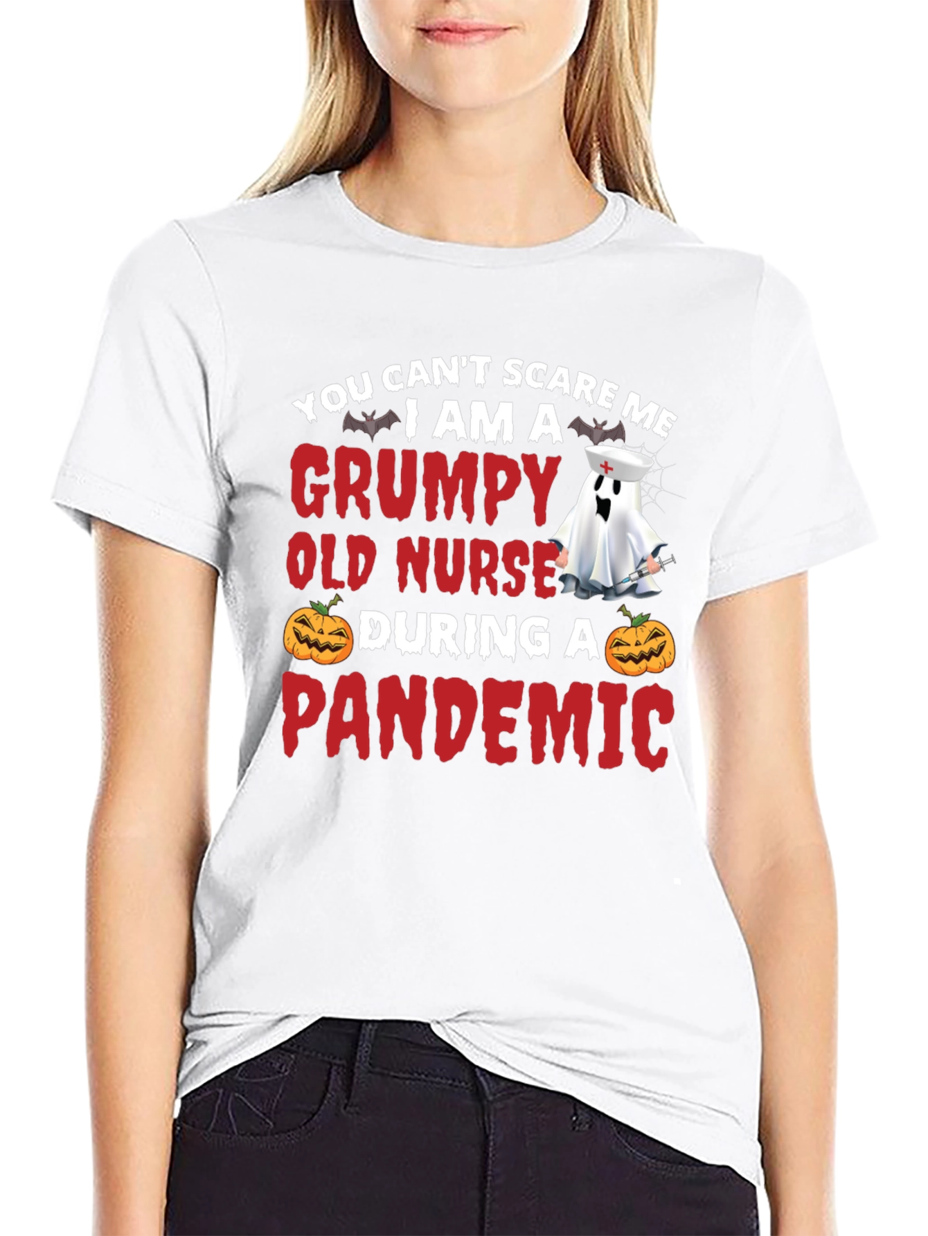 Grumpy Nurse Pandemic T-Shirt - Halloween Nurse Tee