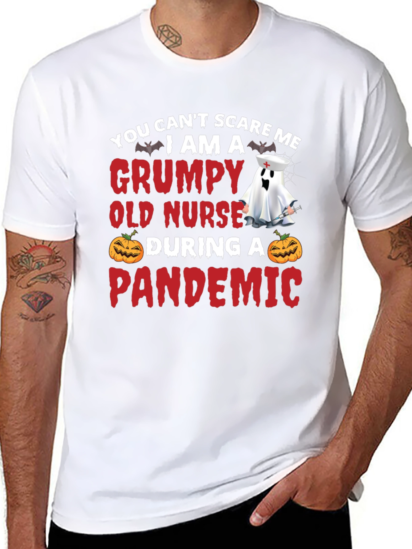 Grumpy Nurse Pandemic T-Shirt - Halloween Nurse Tee