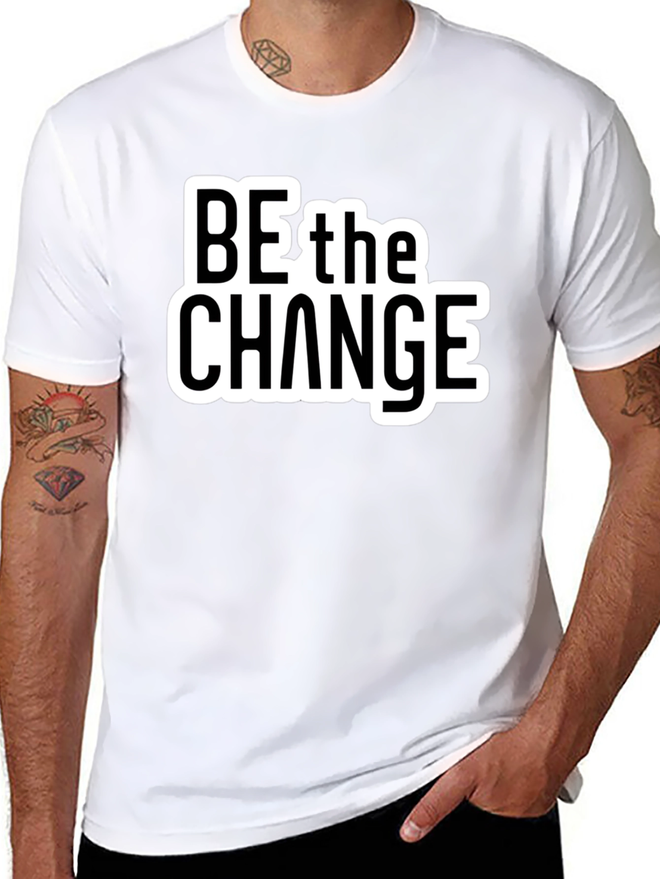 Be the Change Graphic Black T-Shirt