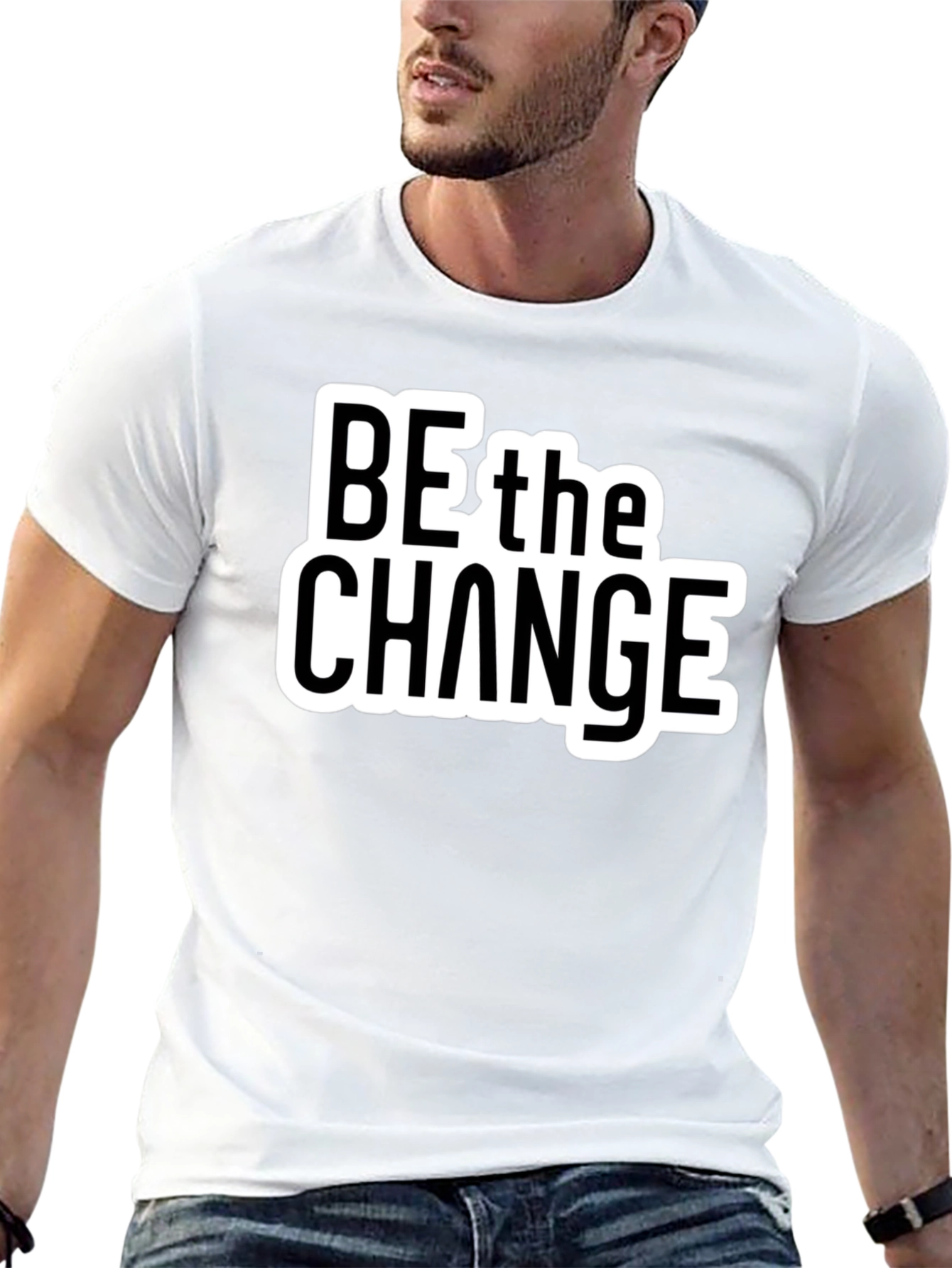 Be the Change Graphic Black T-Shirt