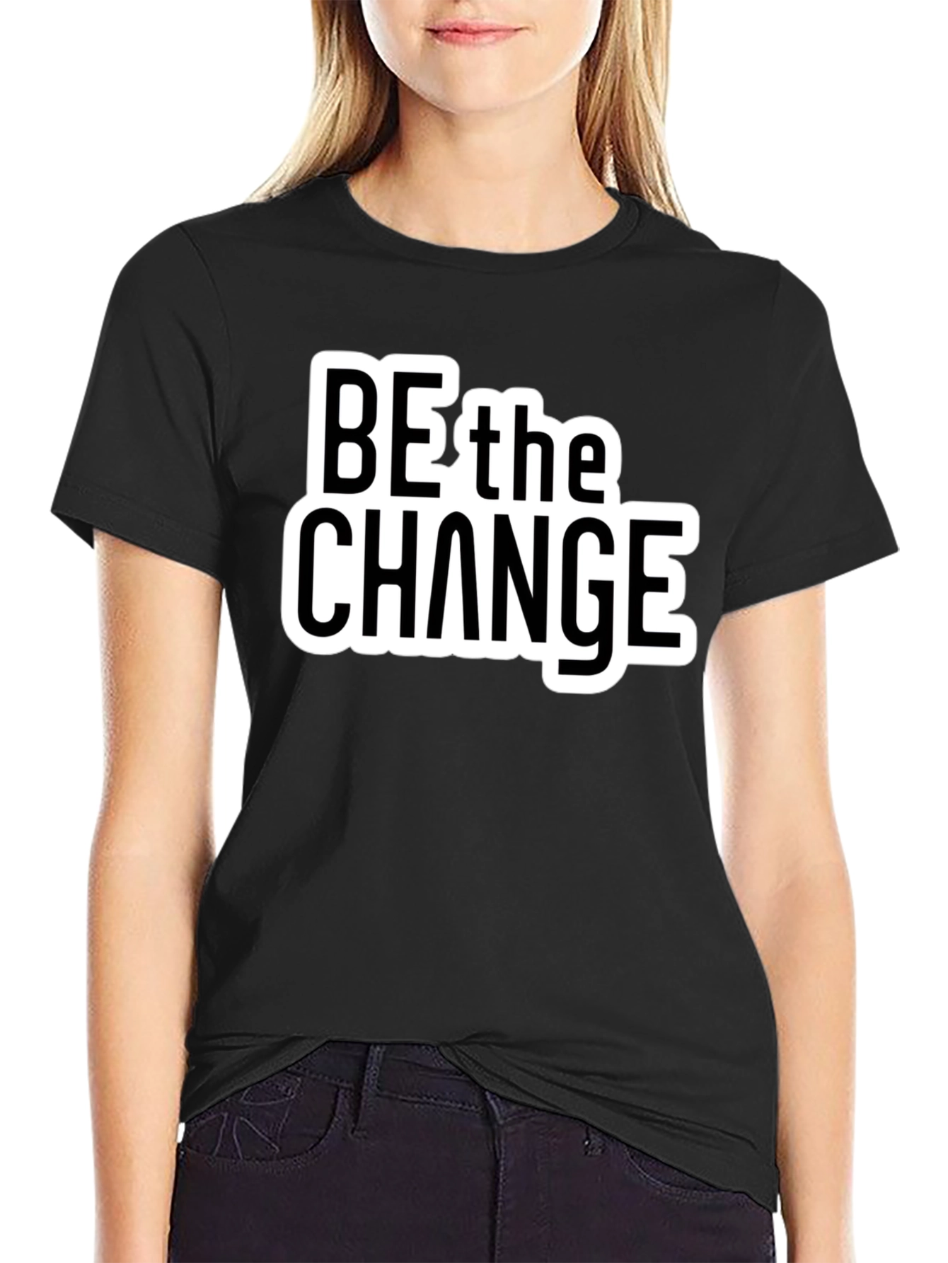 Be the Change Graphic Black T-Shirt