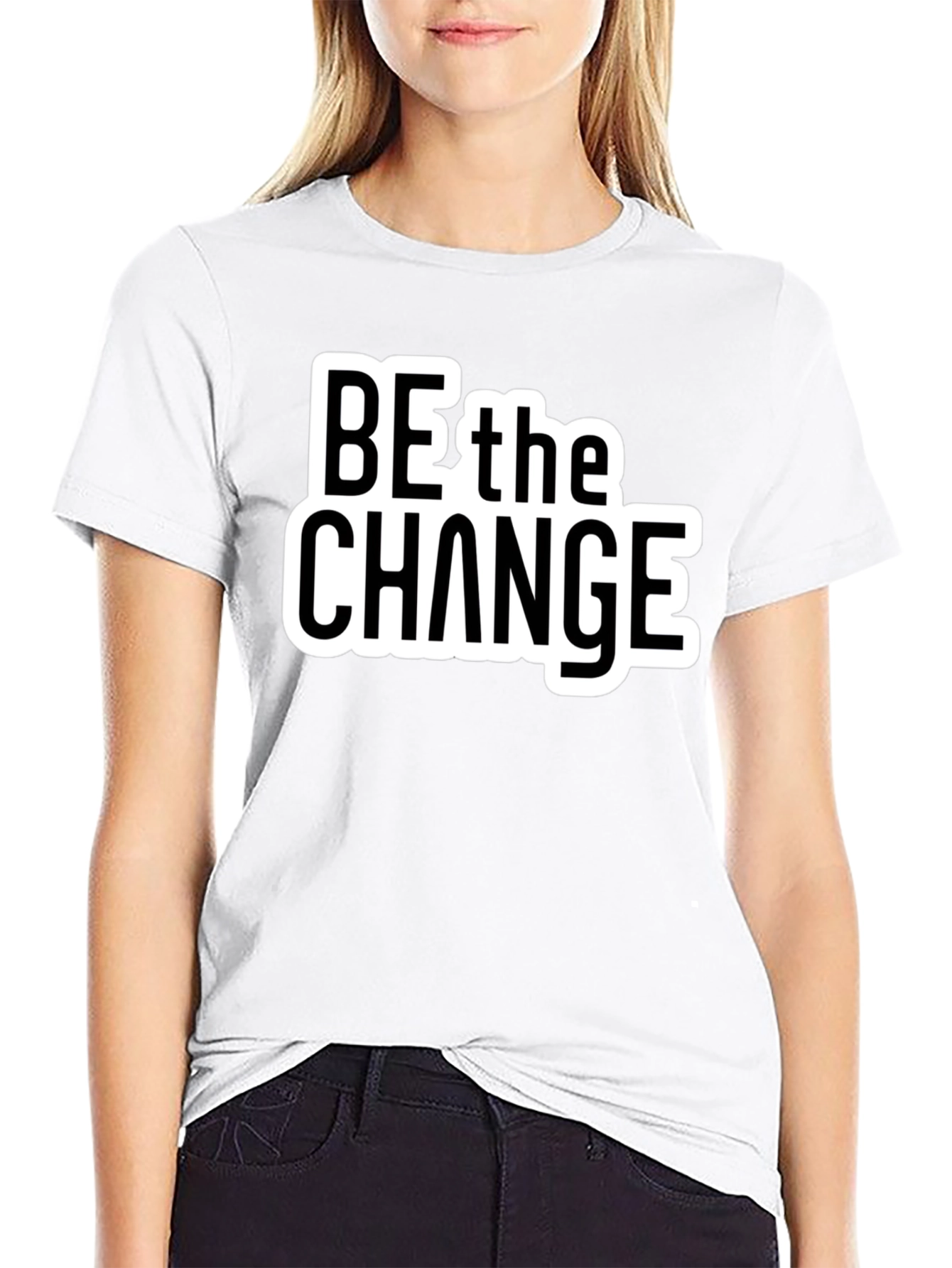 Be the Change Graphic Black T-Shirt