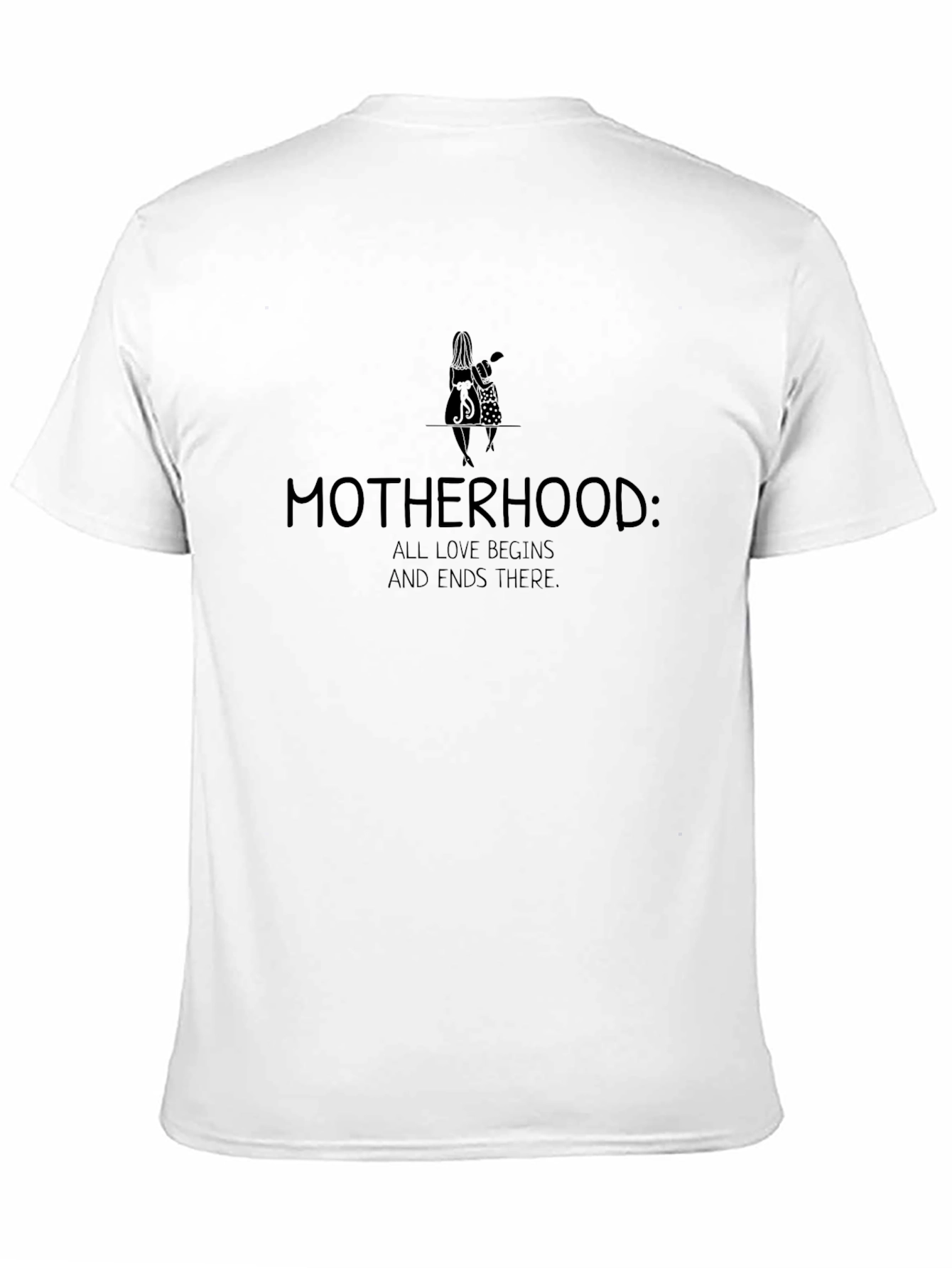 Motherhood Love Graphic Tee - Black