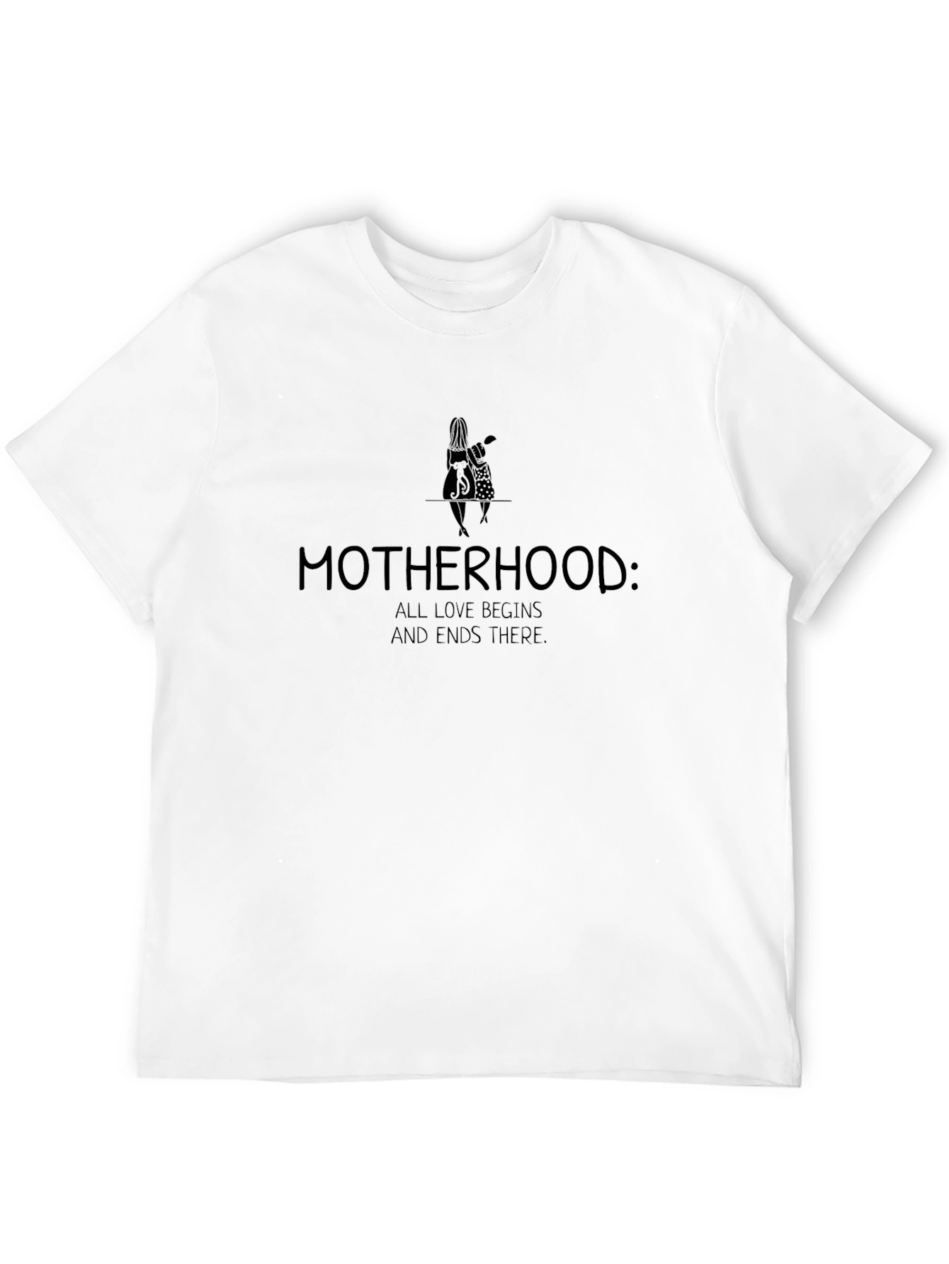 Motherhood Love Graphic Tee - Black