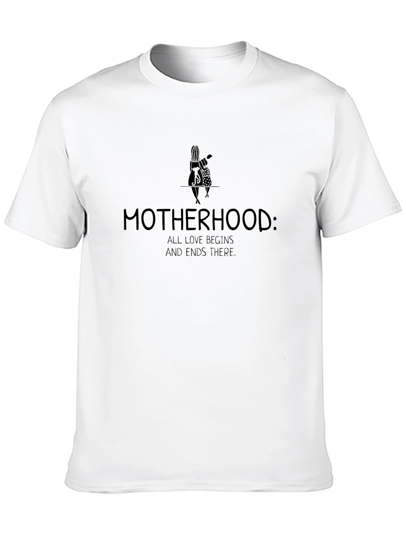 Motherhood Love Graphic Tee - Black