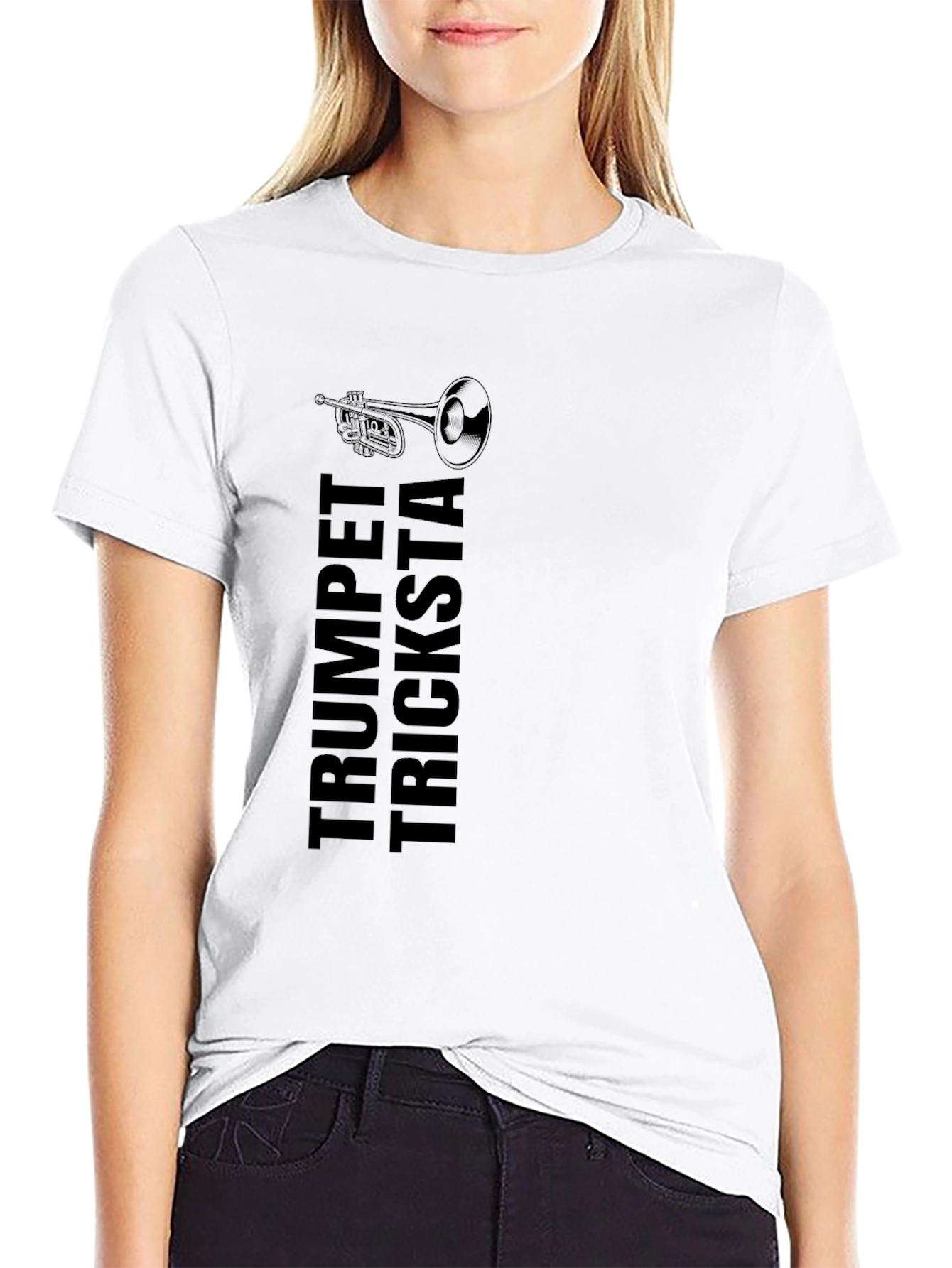 Trumpet Tricksta Black Graphic Tee