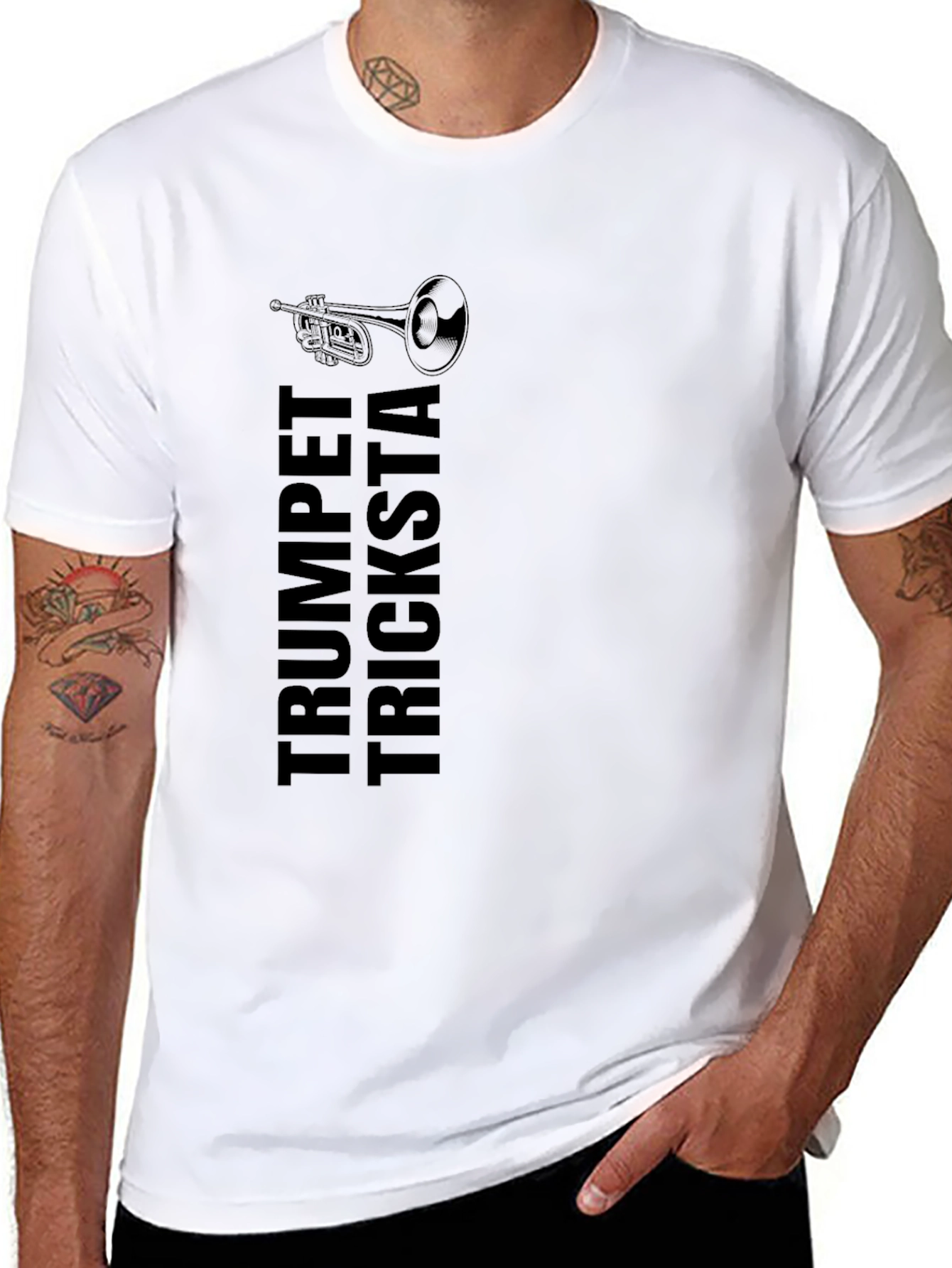 Trumpet Tricksta Black Graphic Tee