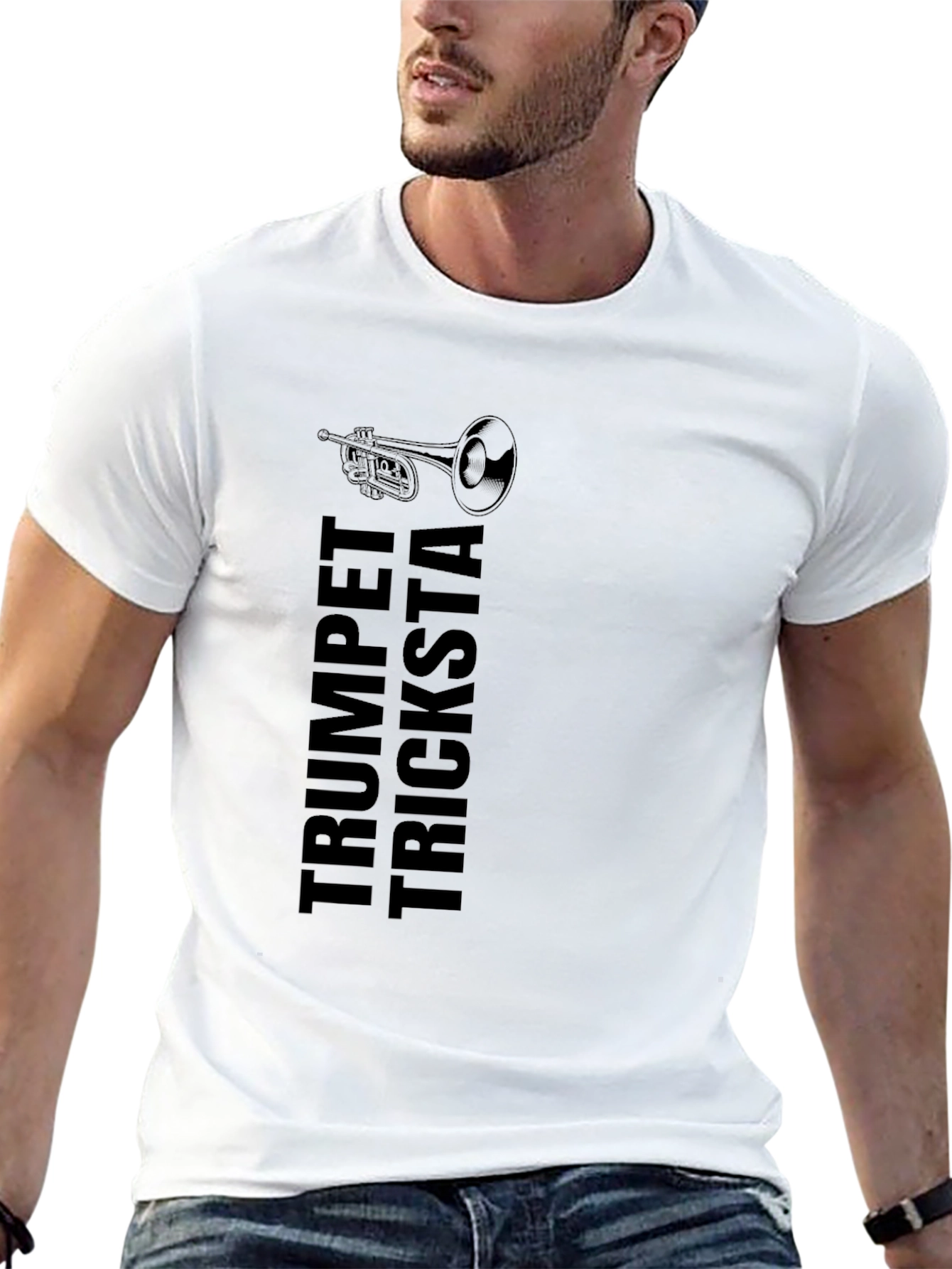Trumpet Tricksta Black Graphic Tee