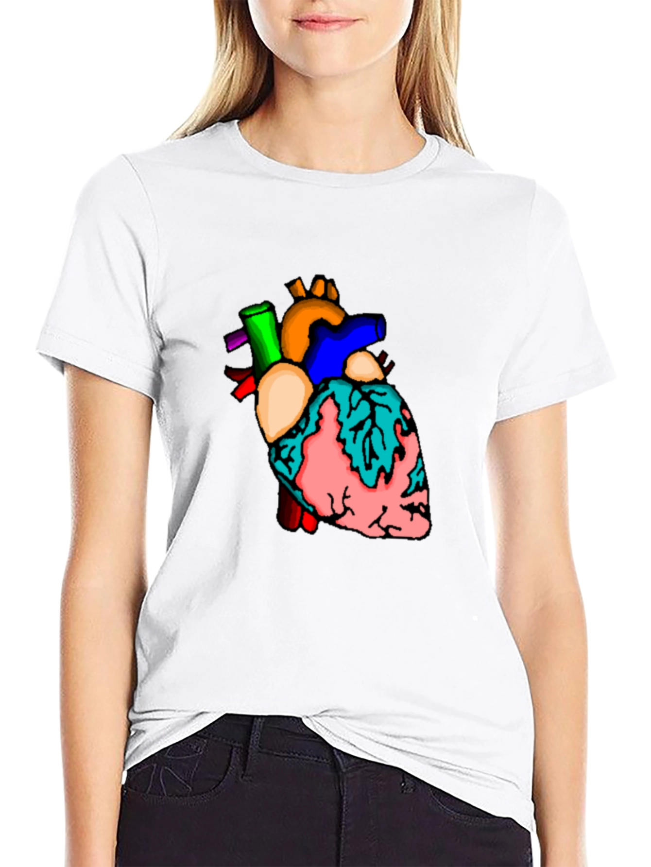 Anatomical Heart Graphic T-Shirt - Unique Design