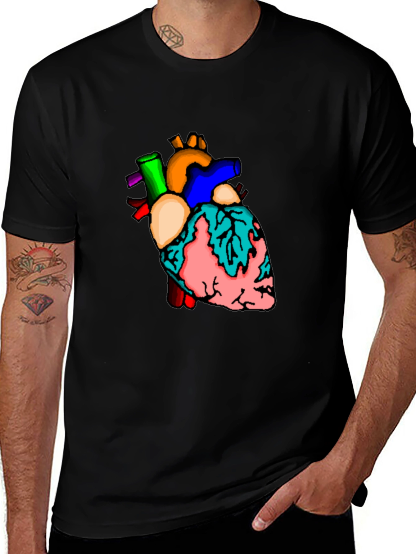 Anatomical Heart Graphic T-Shirt - Unique Design