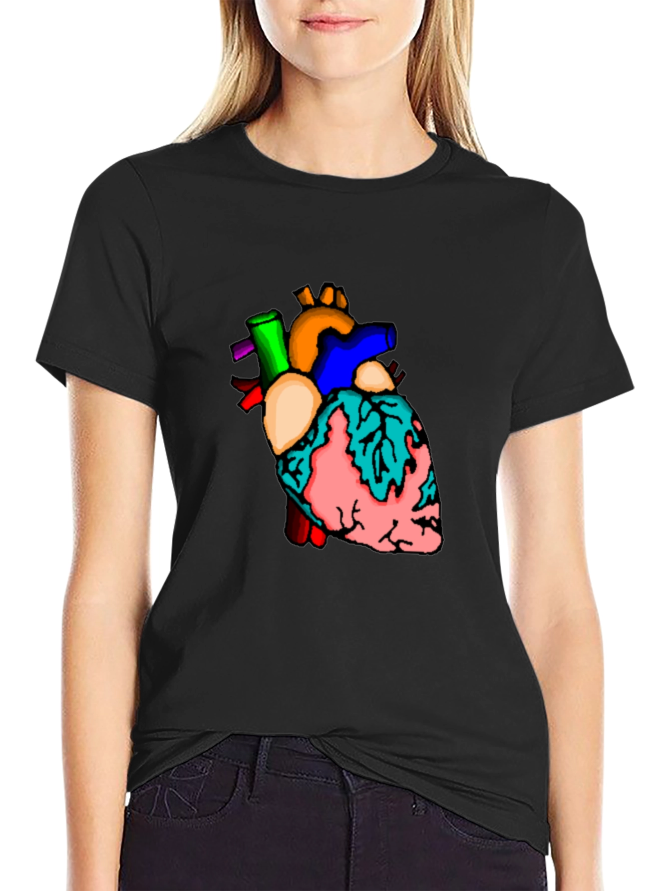 Anatomical Heart Graphic T-Shirt - Unique Design