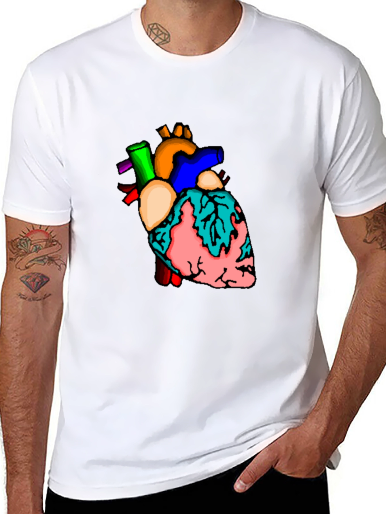 Anatomical Heart Graphic T-Shirt - Unique Design