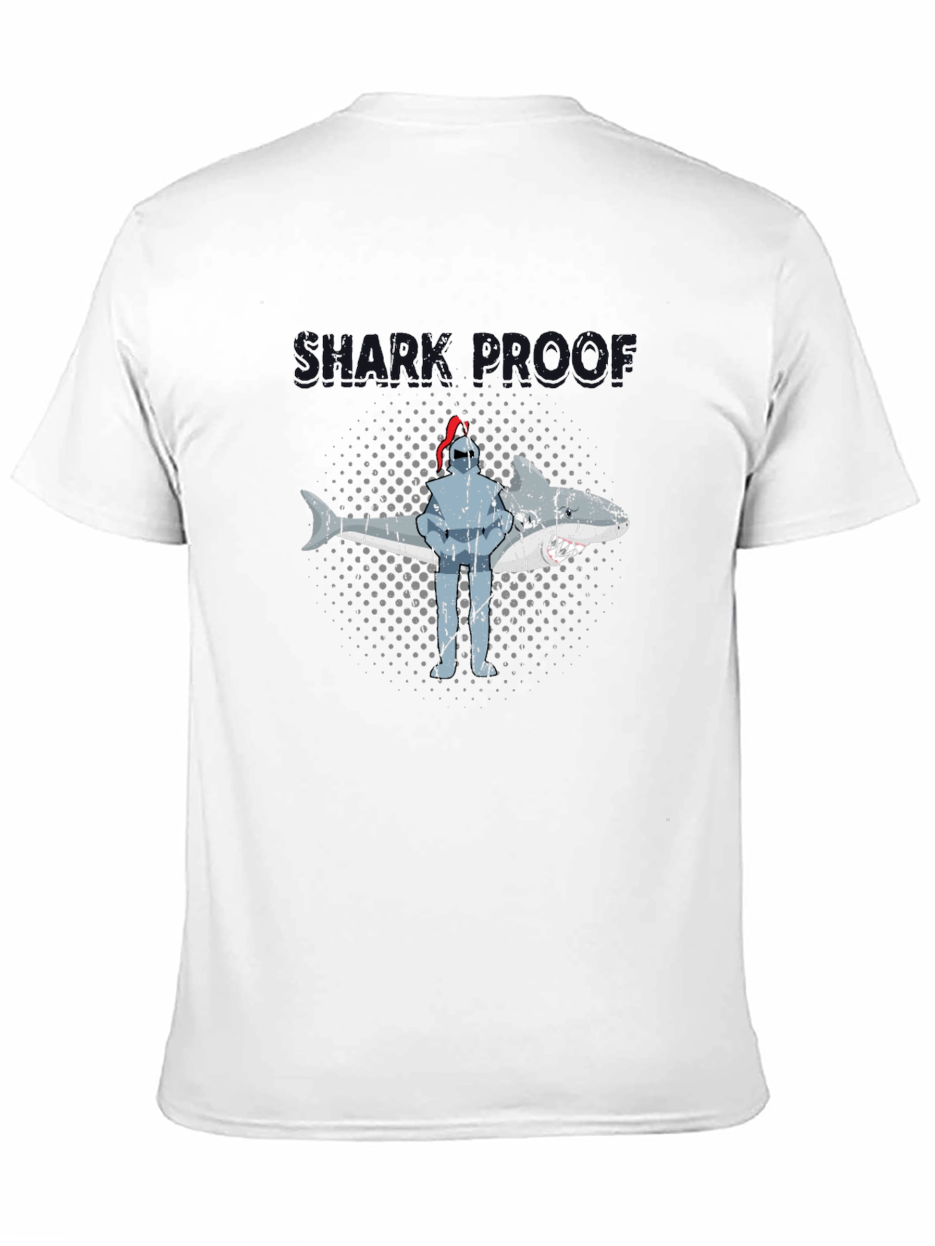 Shark Proof Knight Funny Graphic T-Shirt