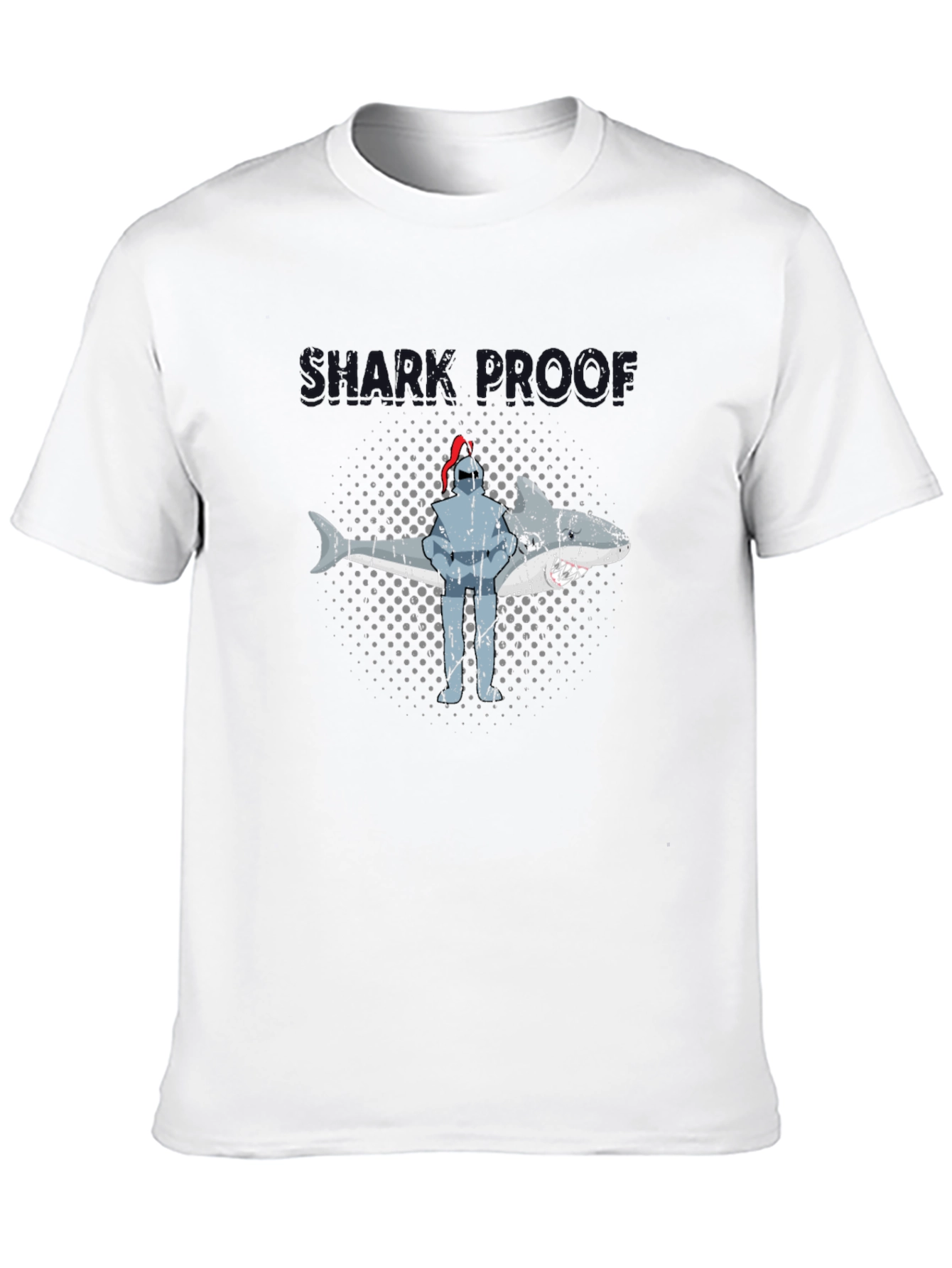 Shark Proof Knight Funny Graphic T-Shirt