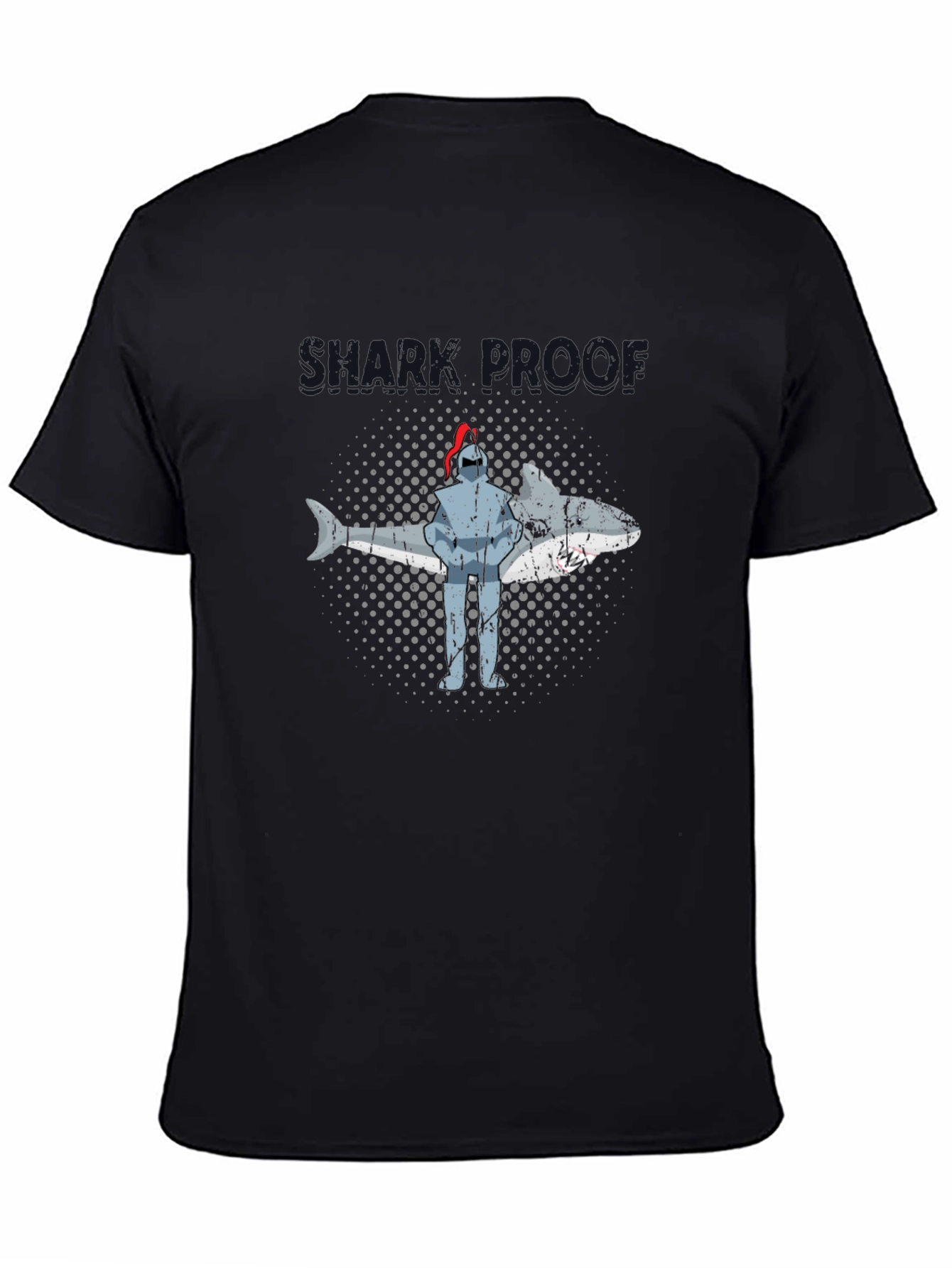Shark Proof Knight Funny Graphic T-Shirt