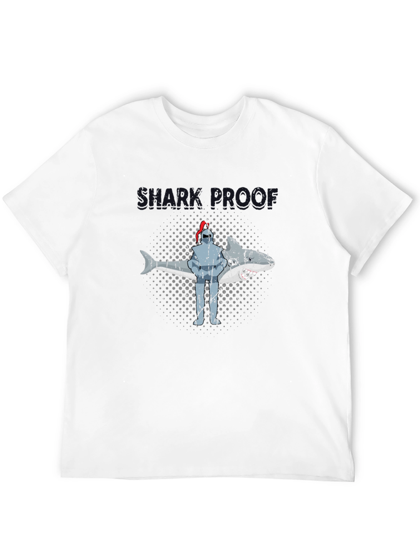 Shark Proof Knight Funny Graphic T-Shirt