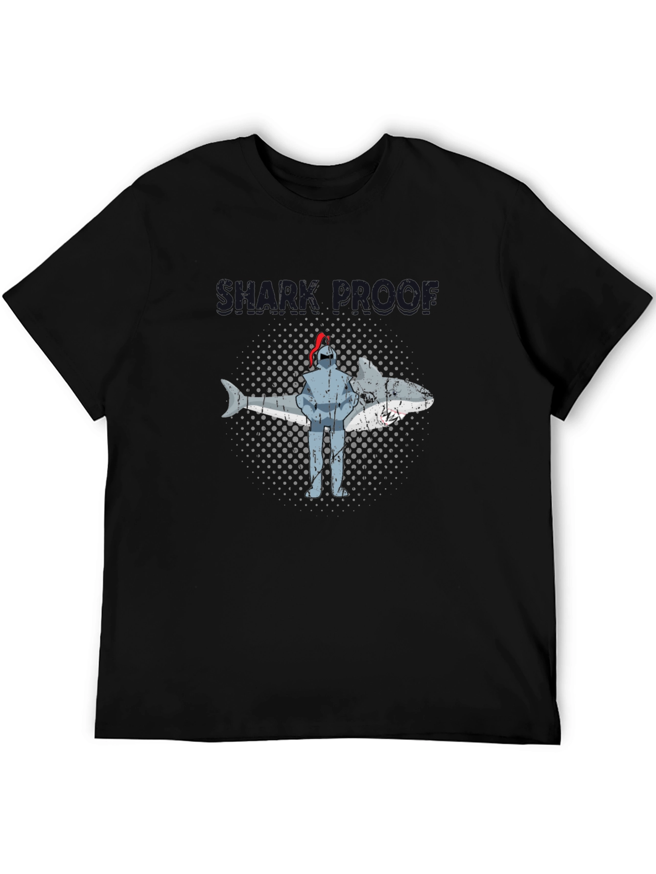 Shark Proof Knight Funny Graphic T-Shirt