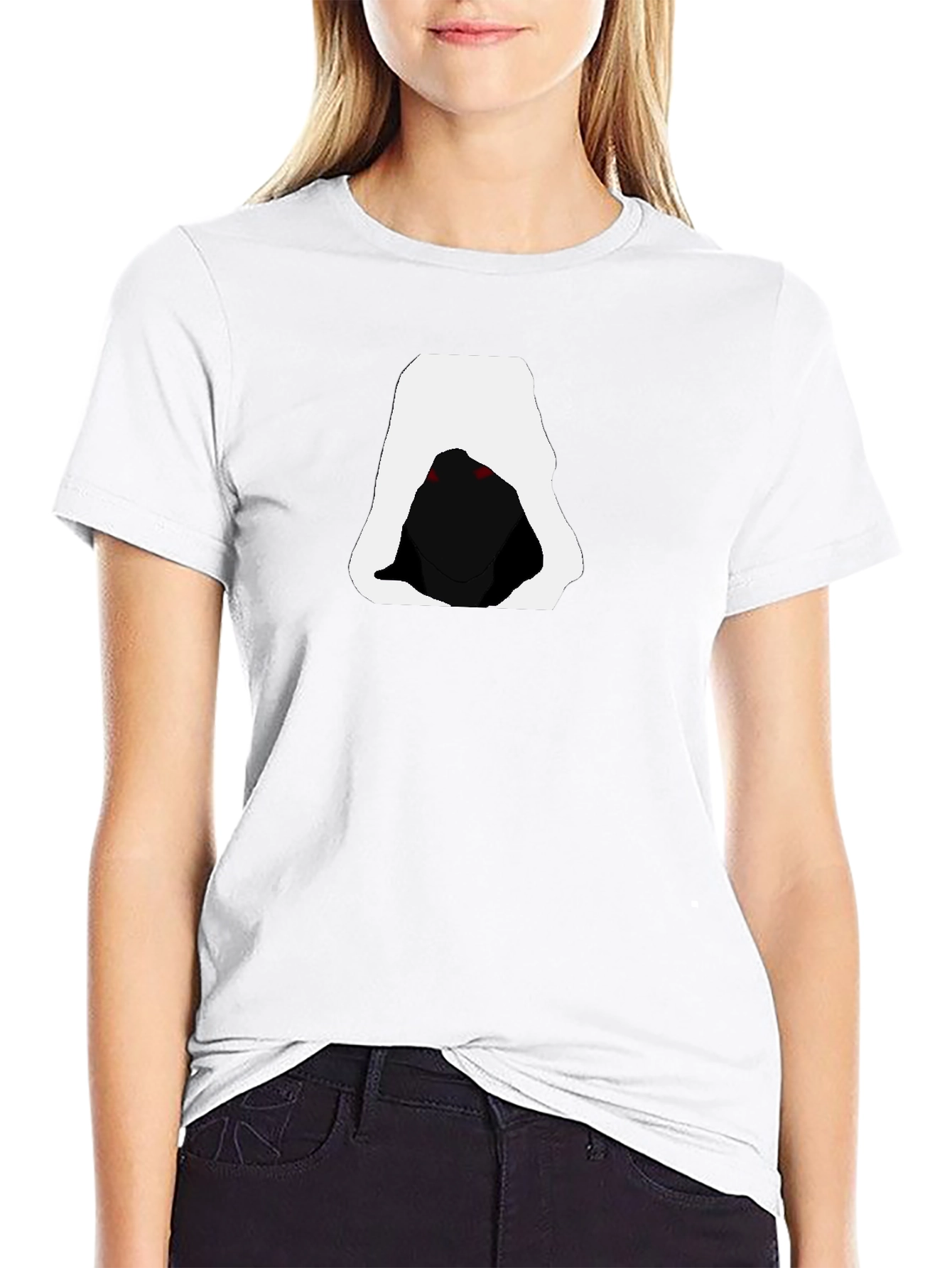 Hooded Figure Graphic Tee - Mens Black T-Shirt
