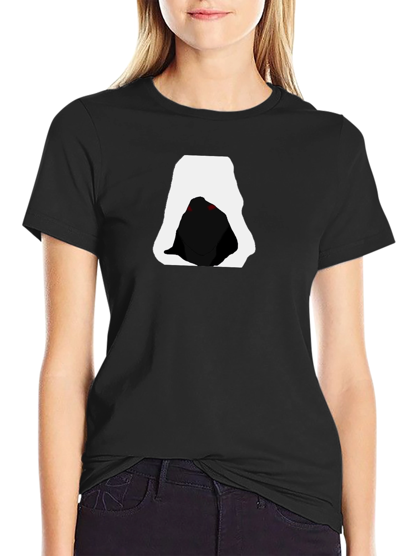 Hooded Figure Graphic Tee - Mens Black T-Shirt