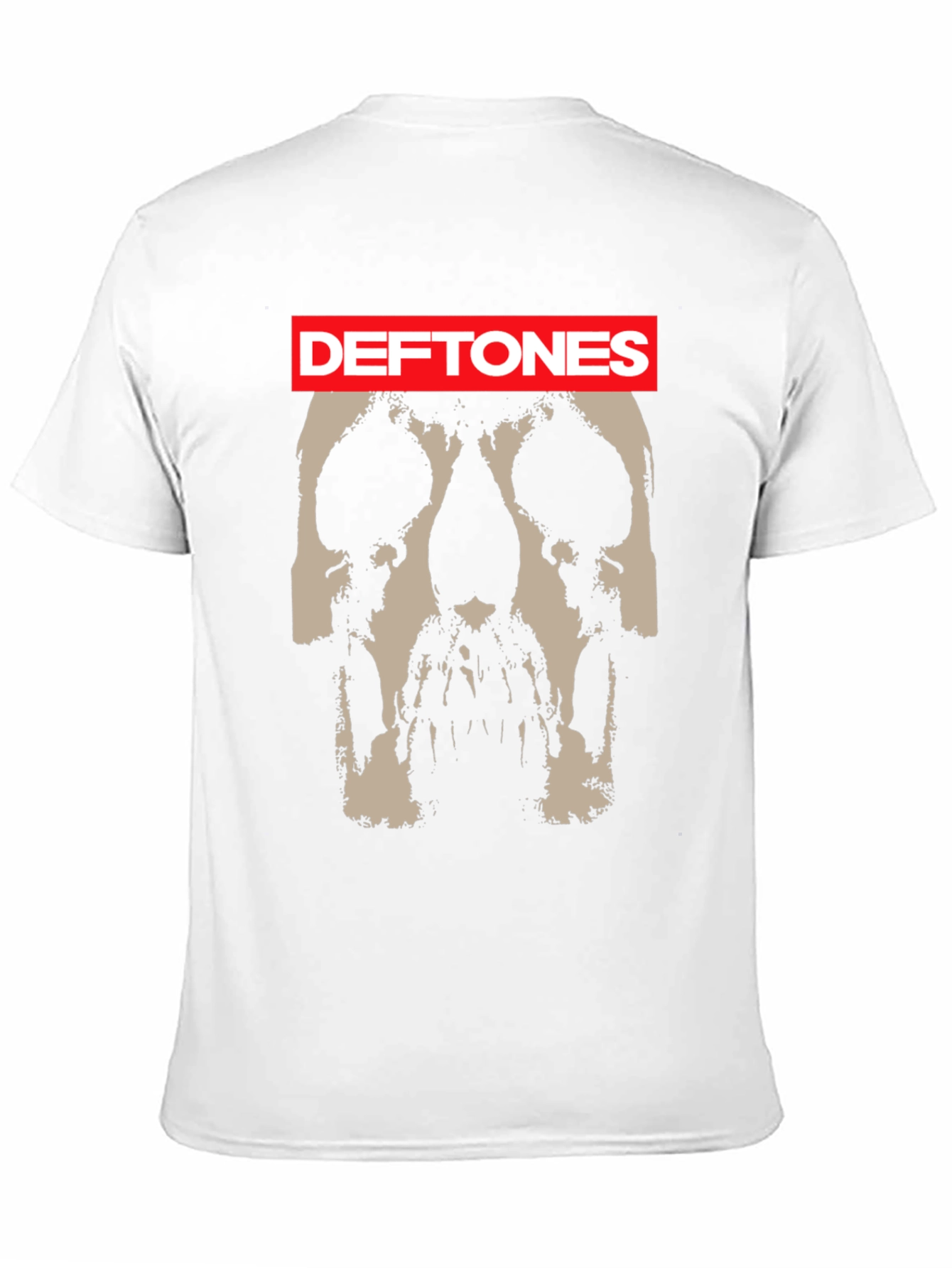 Deftones Skull Graphic Print Black T-Shirt