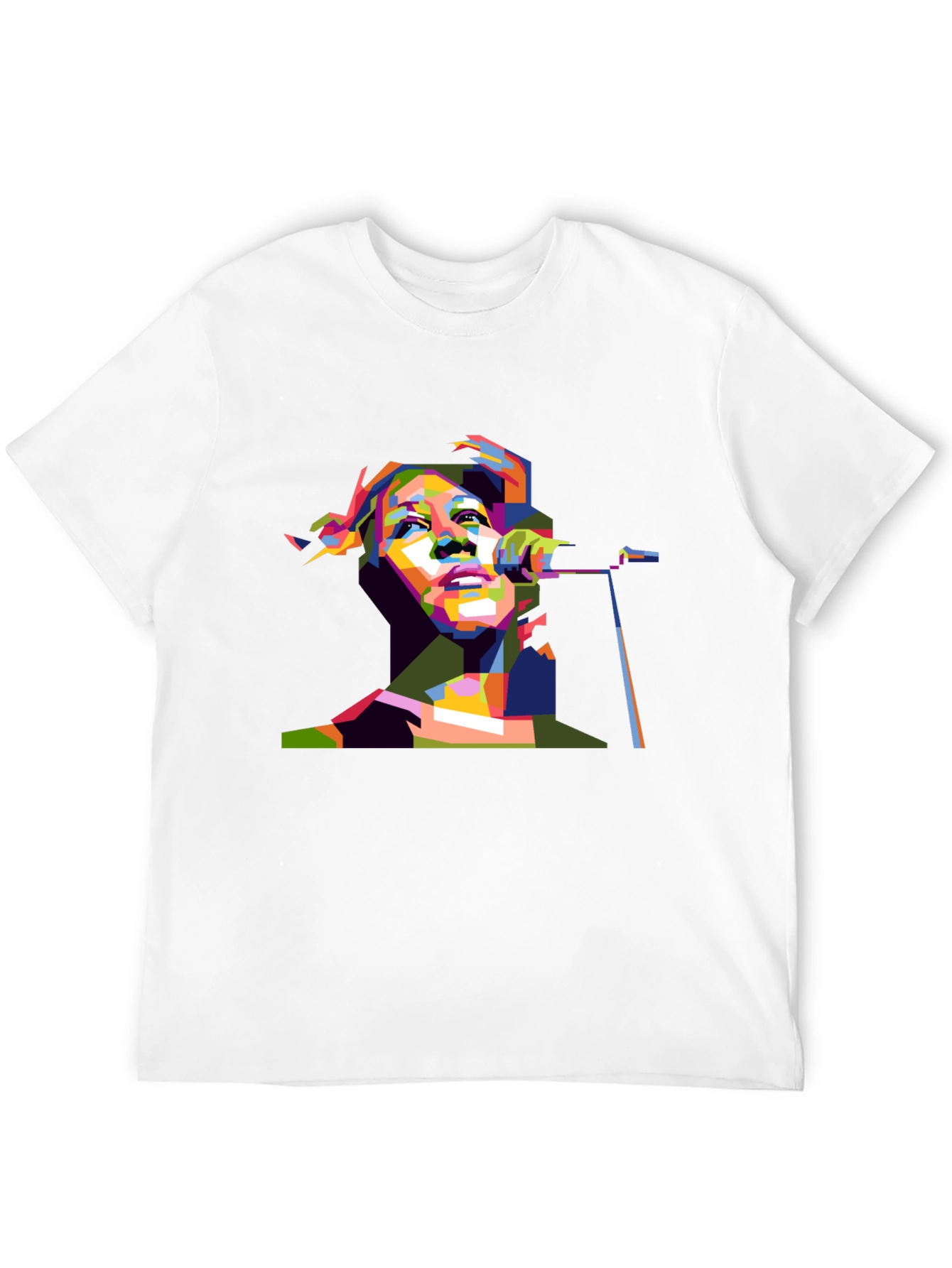 Pop Art Singer Graphic Black T-Shirt