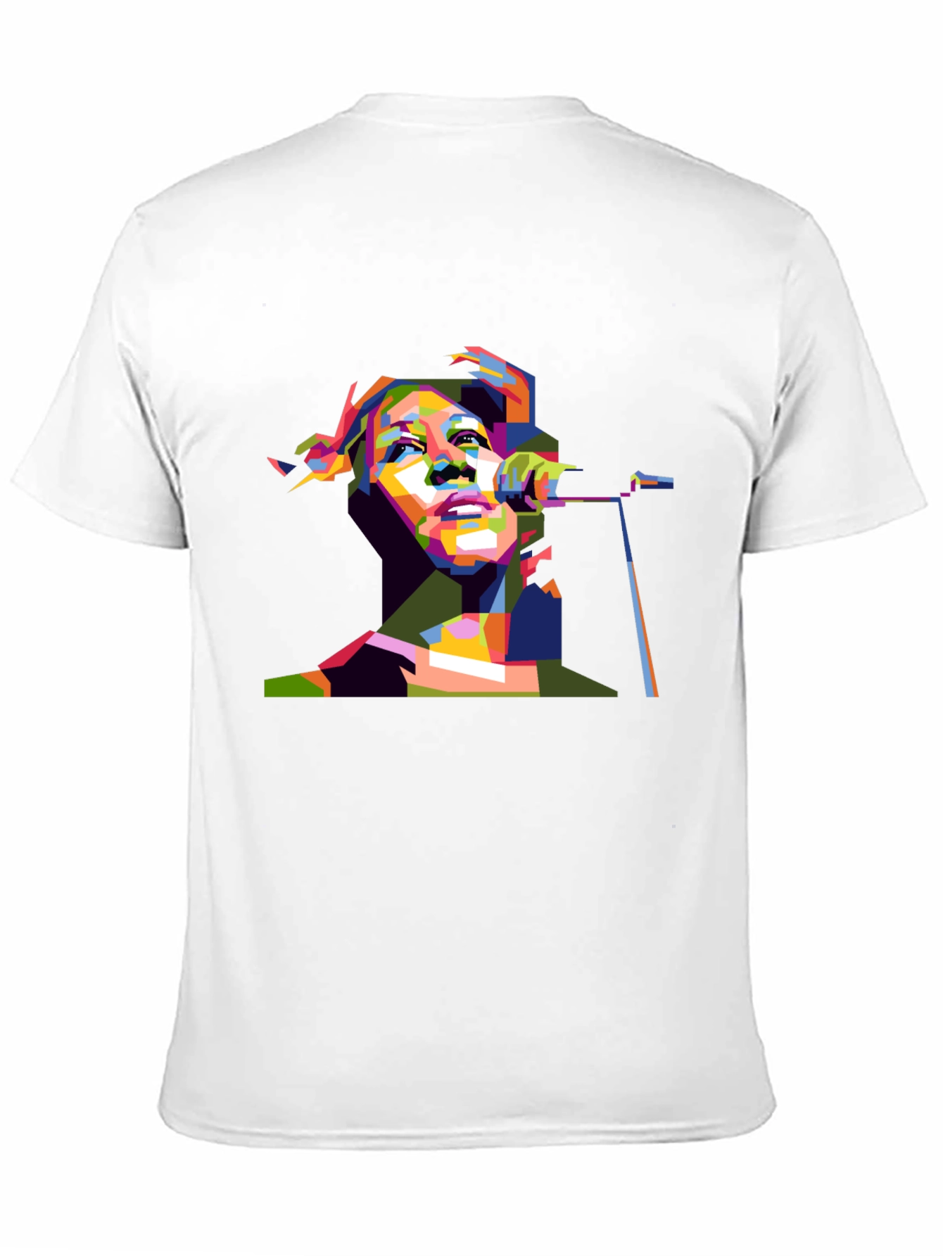 Pop Art Singer Graphic Black T-Shirt