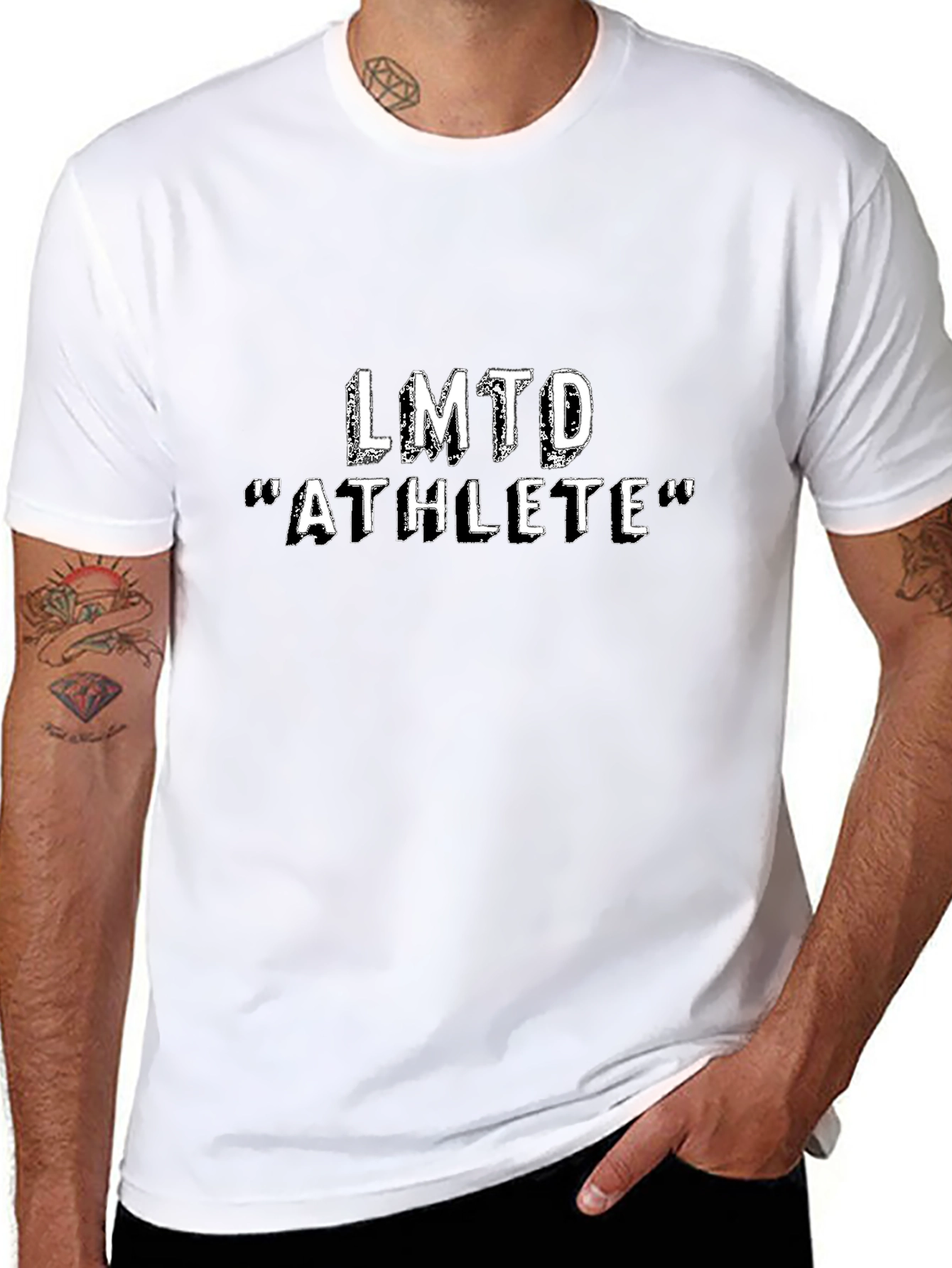 LMTD Athlete Graphic Black T-Shirt Casual Wear
