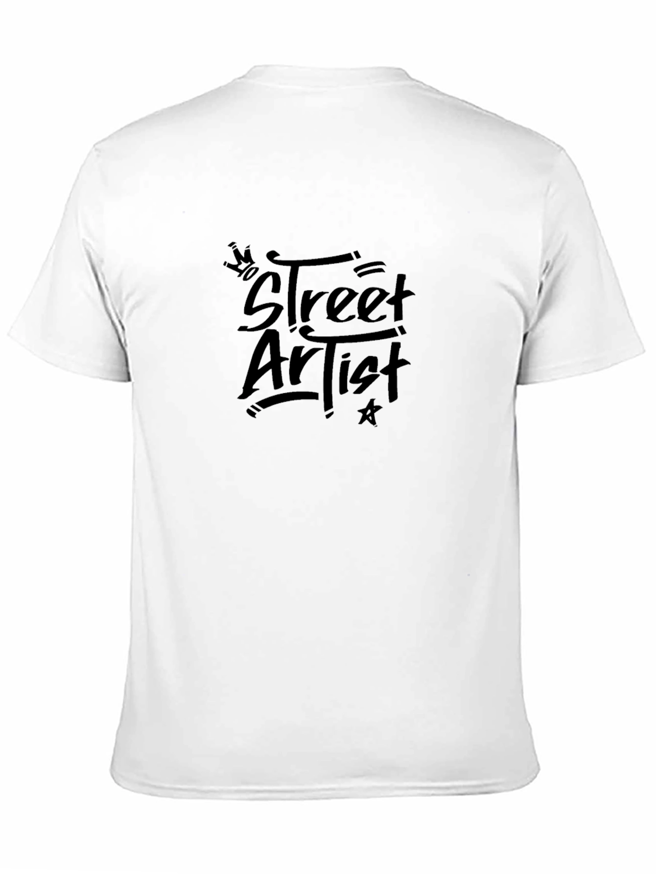 Mens Black Street Artist Graphic T-Shirt
