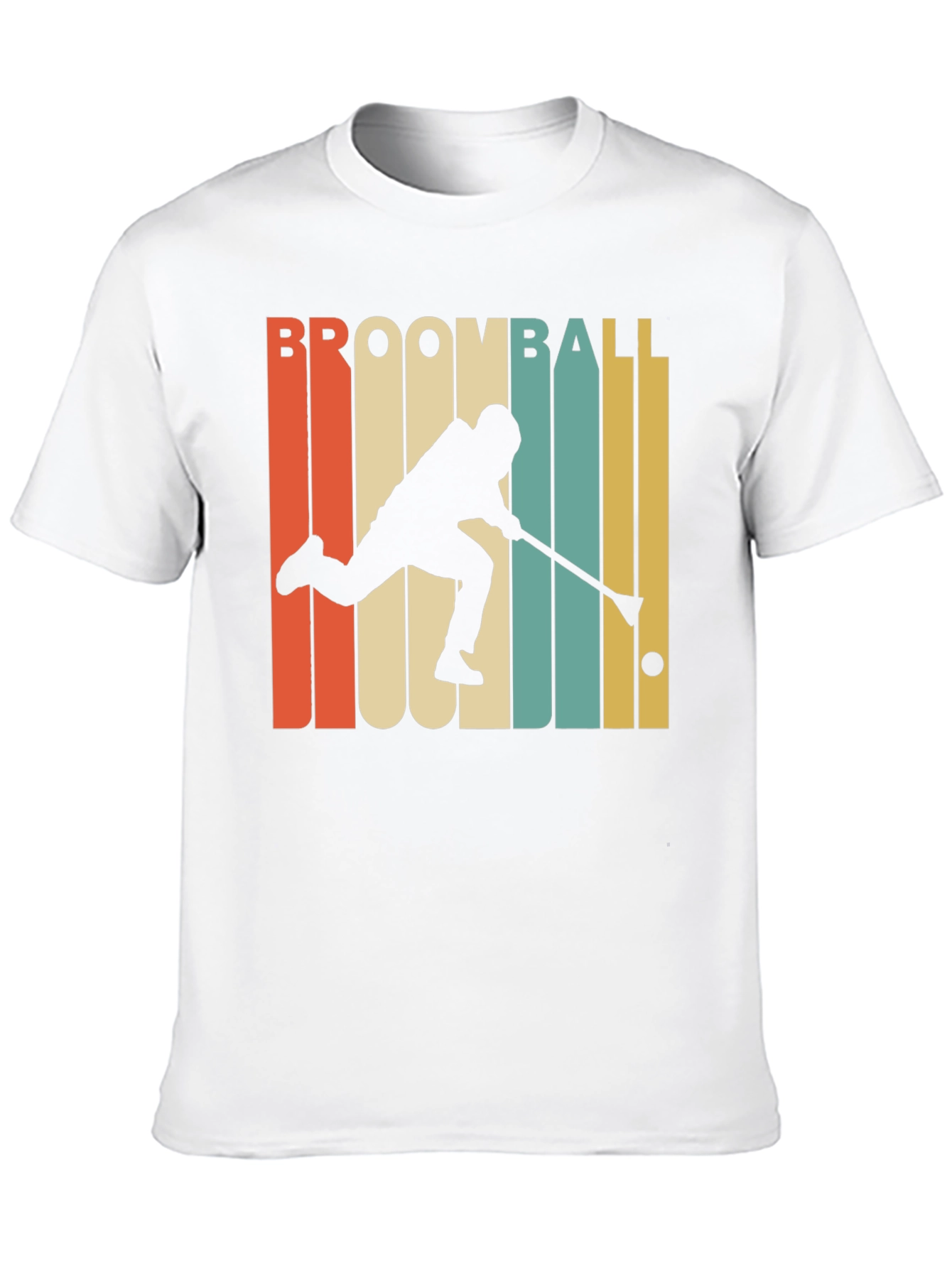 Retro Broomball Player T-Shirt