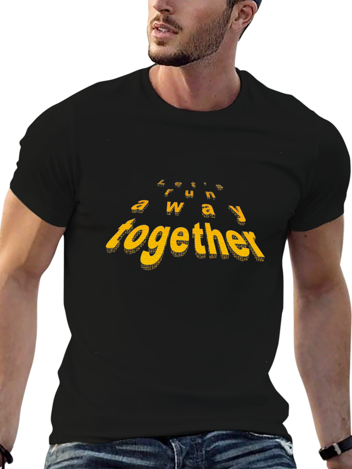 Lets Run Away Together Black T-Shirt