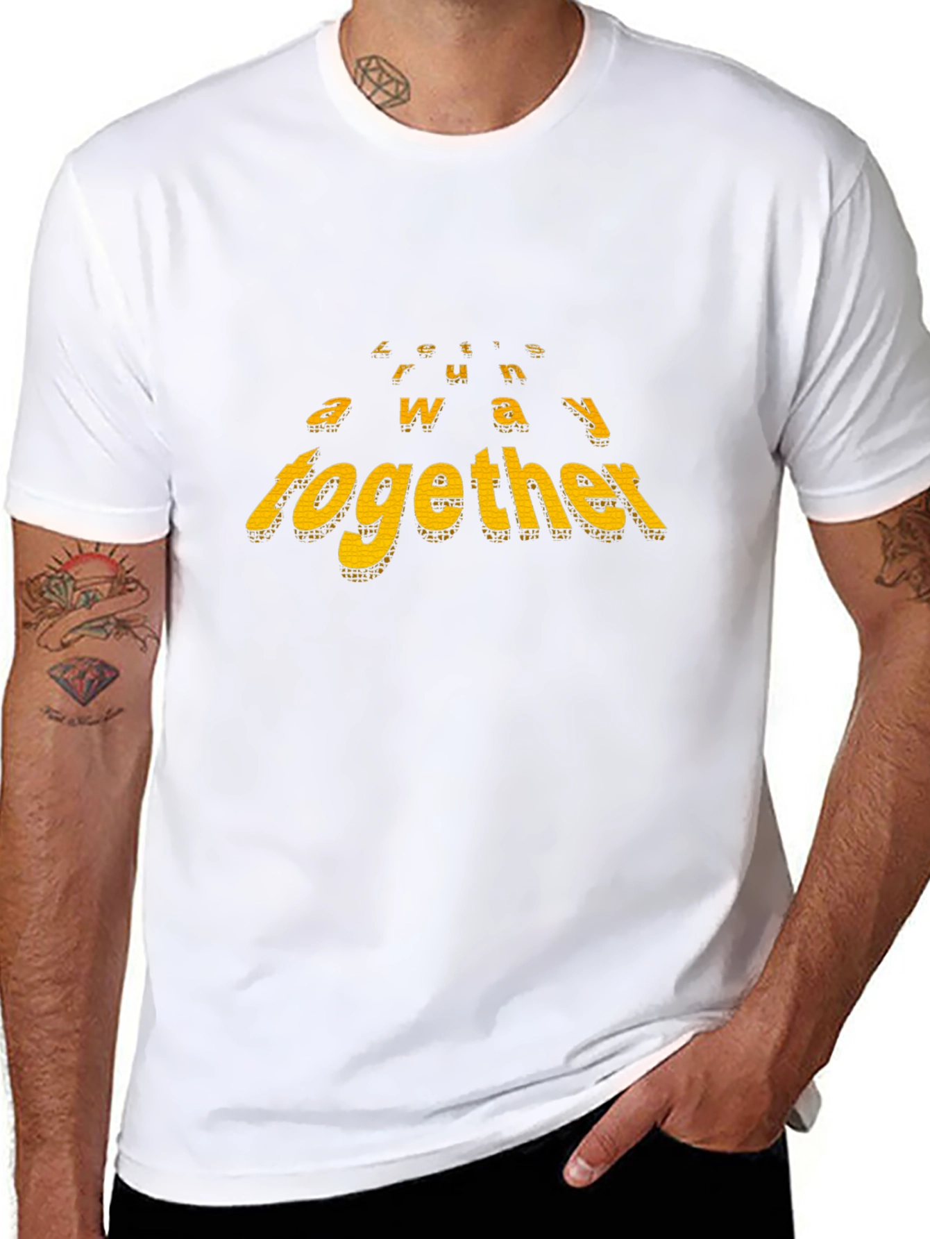 Lets Run Away Together Black T-Shirt