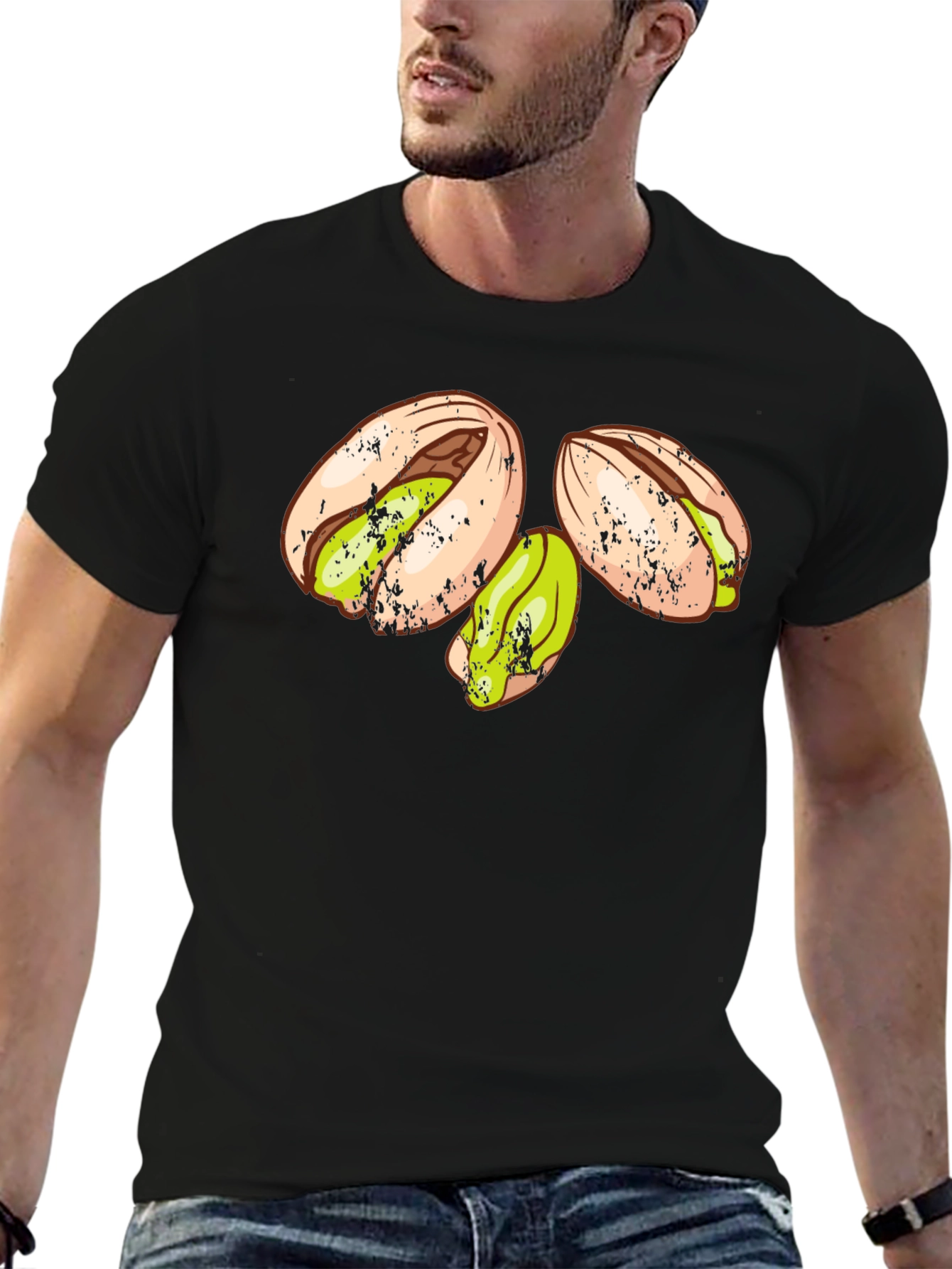 Pistachio Graphic Tee - Casual Cotton T-Shirt