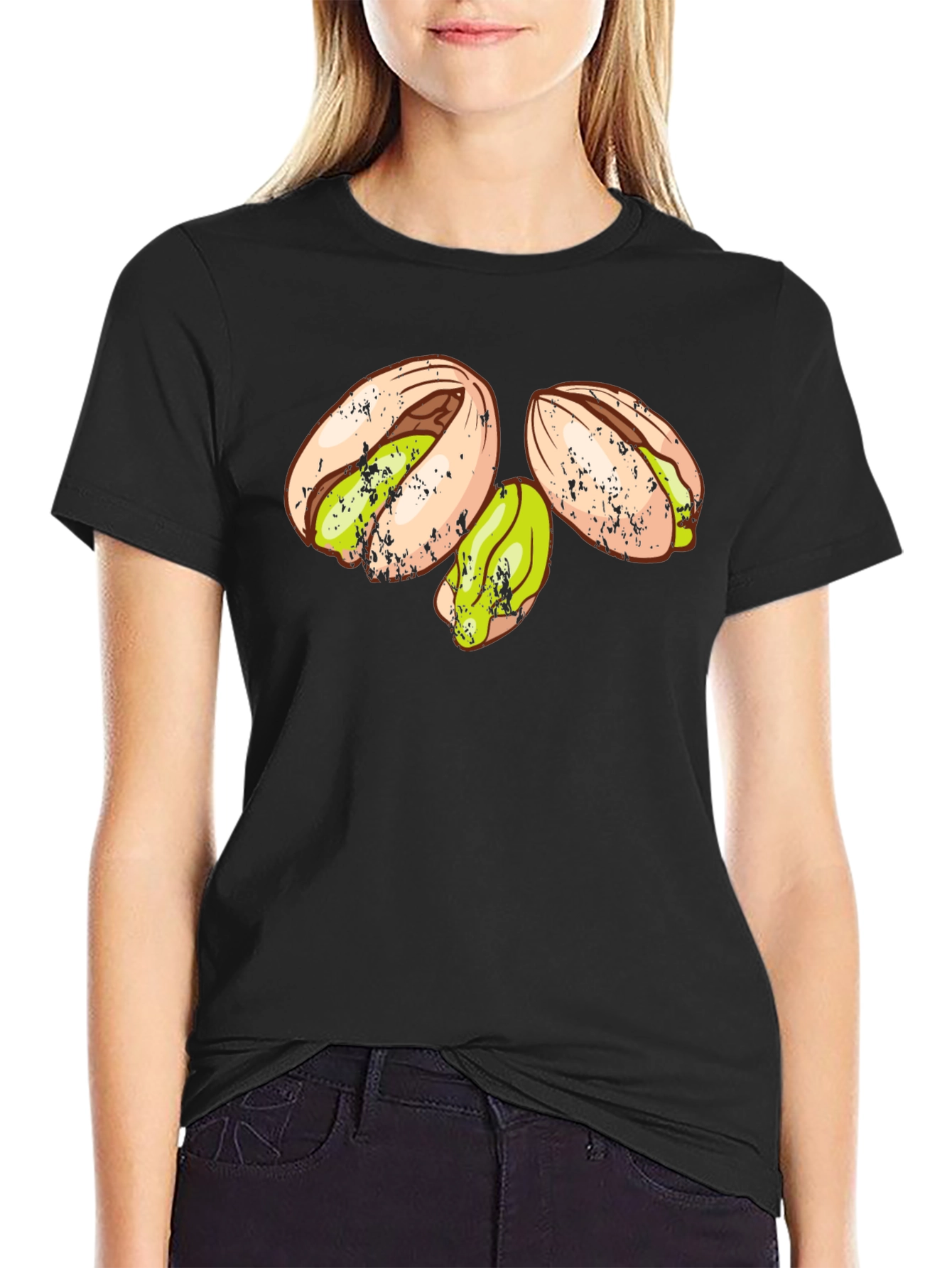 Pistachio Graphic Tee - Casual Cotton T-Shirt
