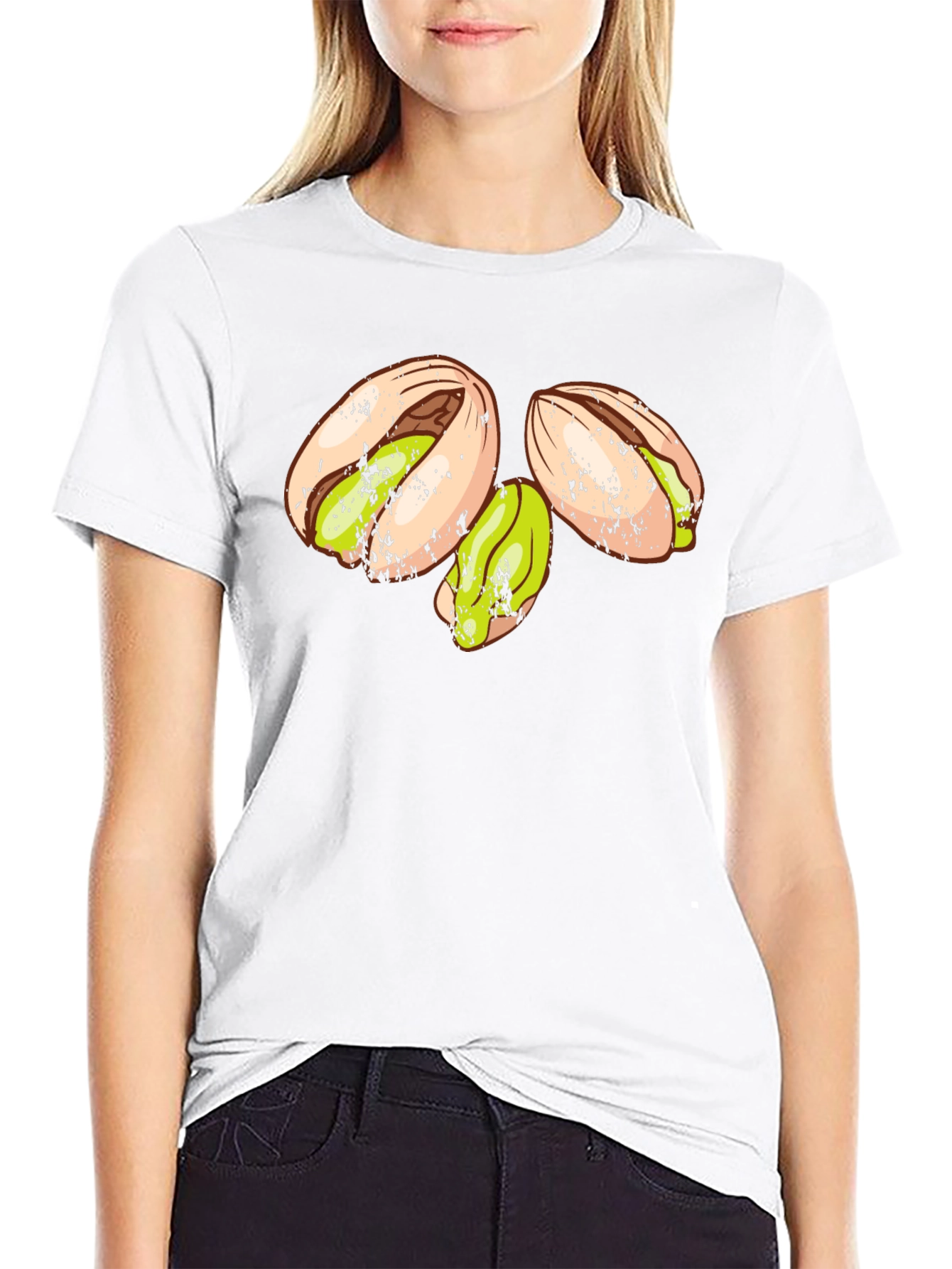 Pistachio Graphic Tee - Casual Cotton T-Shirt