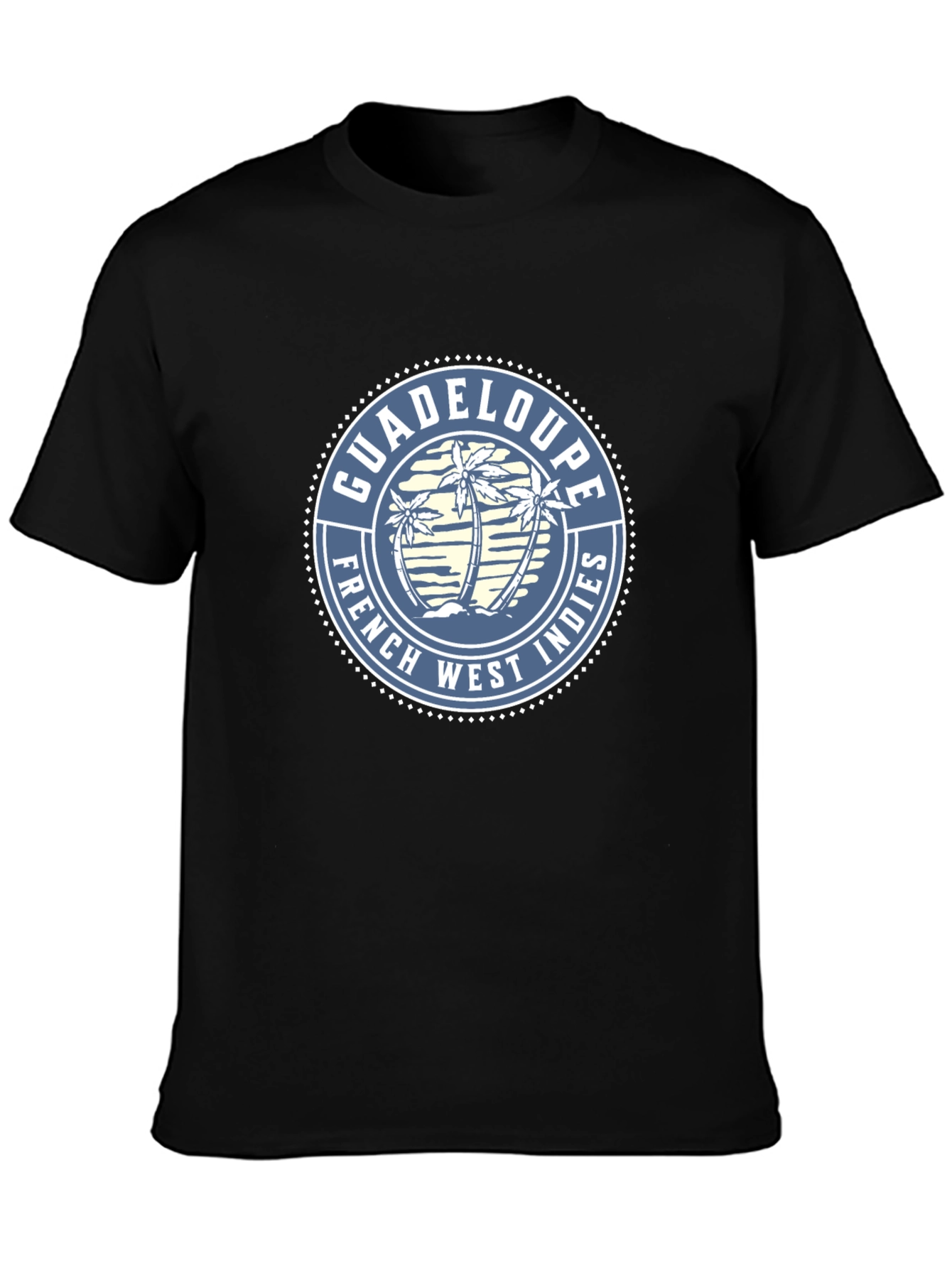 Guadeloupe French West Indies Mens Black T-Shirt
