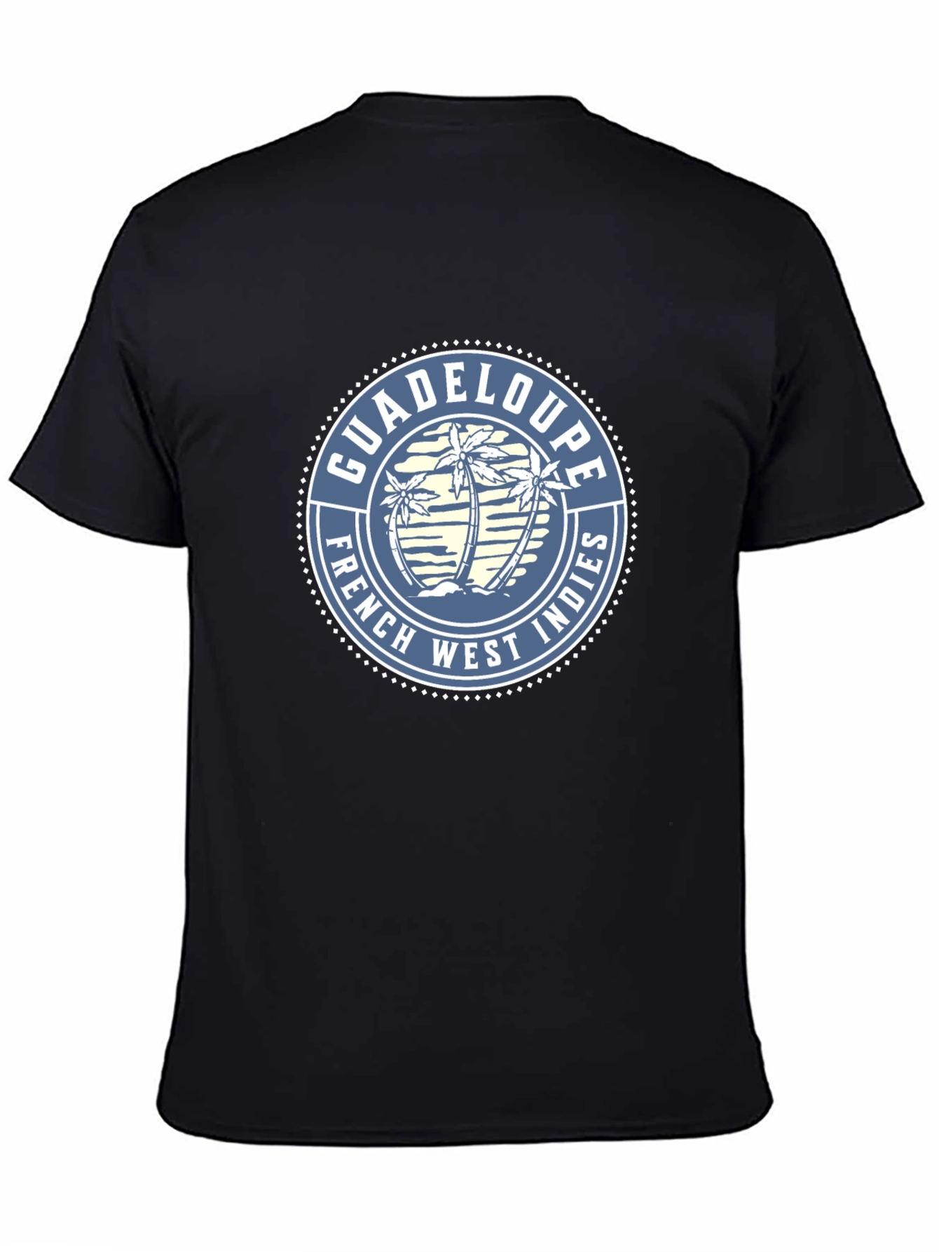 Guadeloupe French West Indies Mens Black T-Shirt