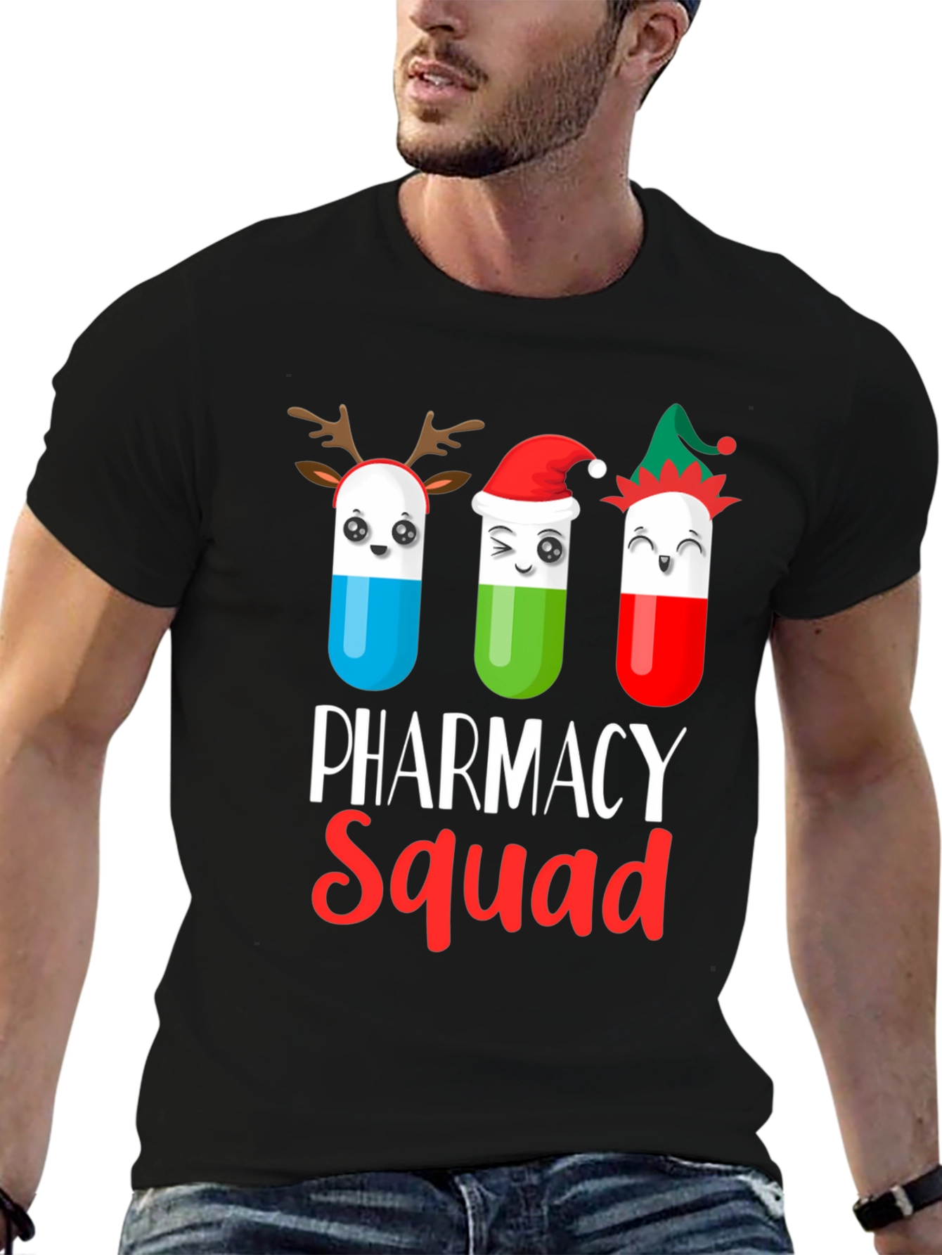 Pharmacy Squad Christmas Graphic T-Shirt