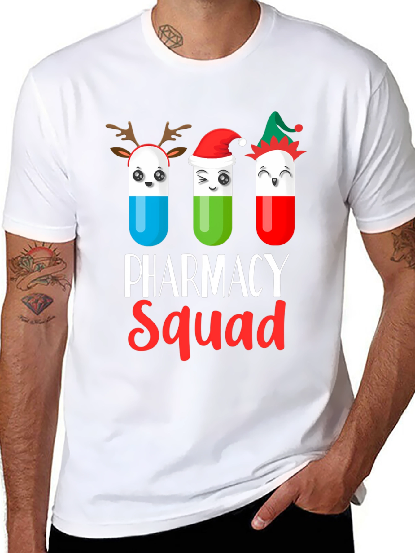 Pharmacy Squad Christmas Graphic T-Shirt