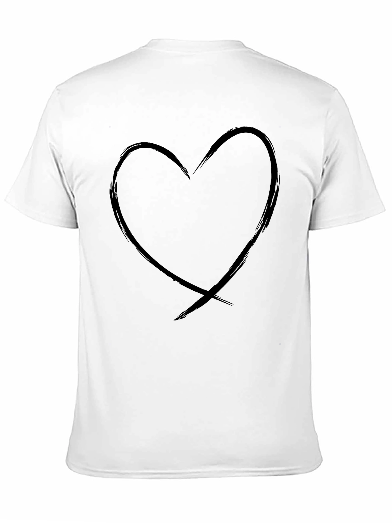 Heart Graphic Black T-Shirt - Casual Style
