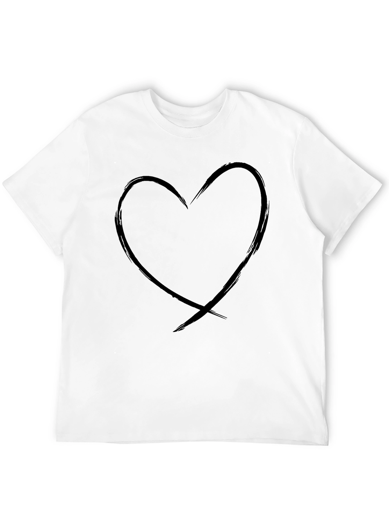 Heart Graphic Black T-Shirt - Casual Style