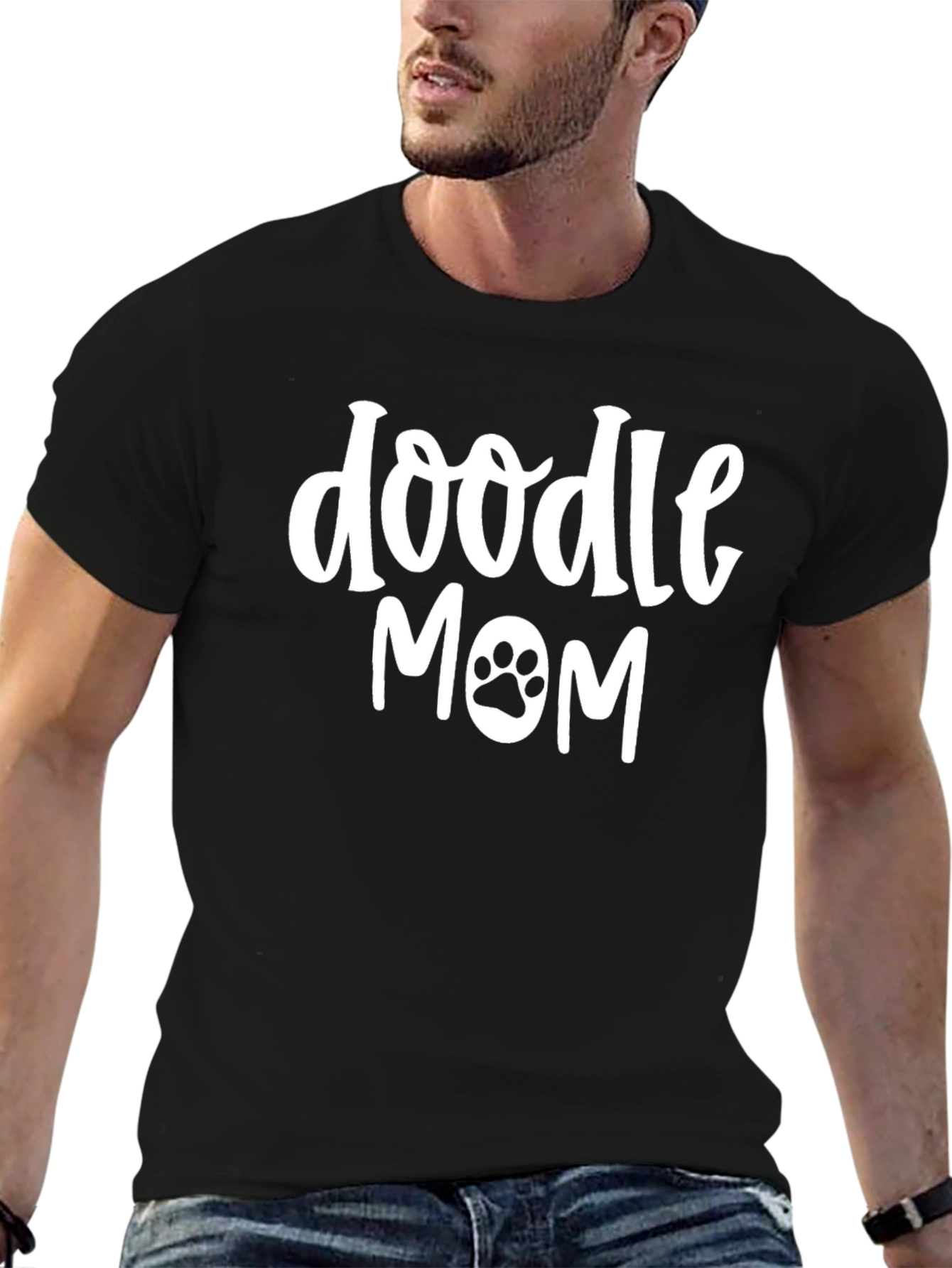 Doodle Mom T-Shirt - Cute Dog Paw Print Tee