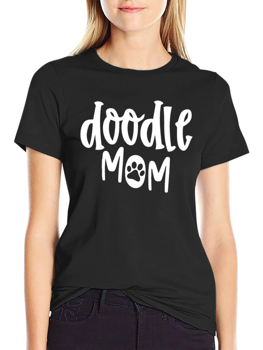 Doodle Mom T-Shirt - Cute Dog Paw Print Tee